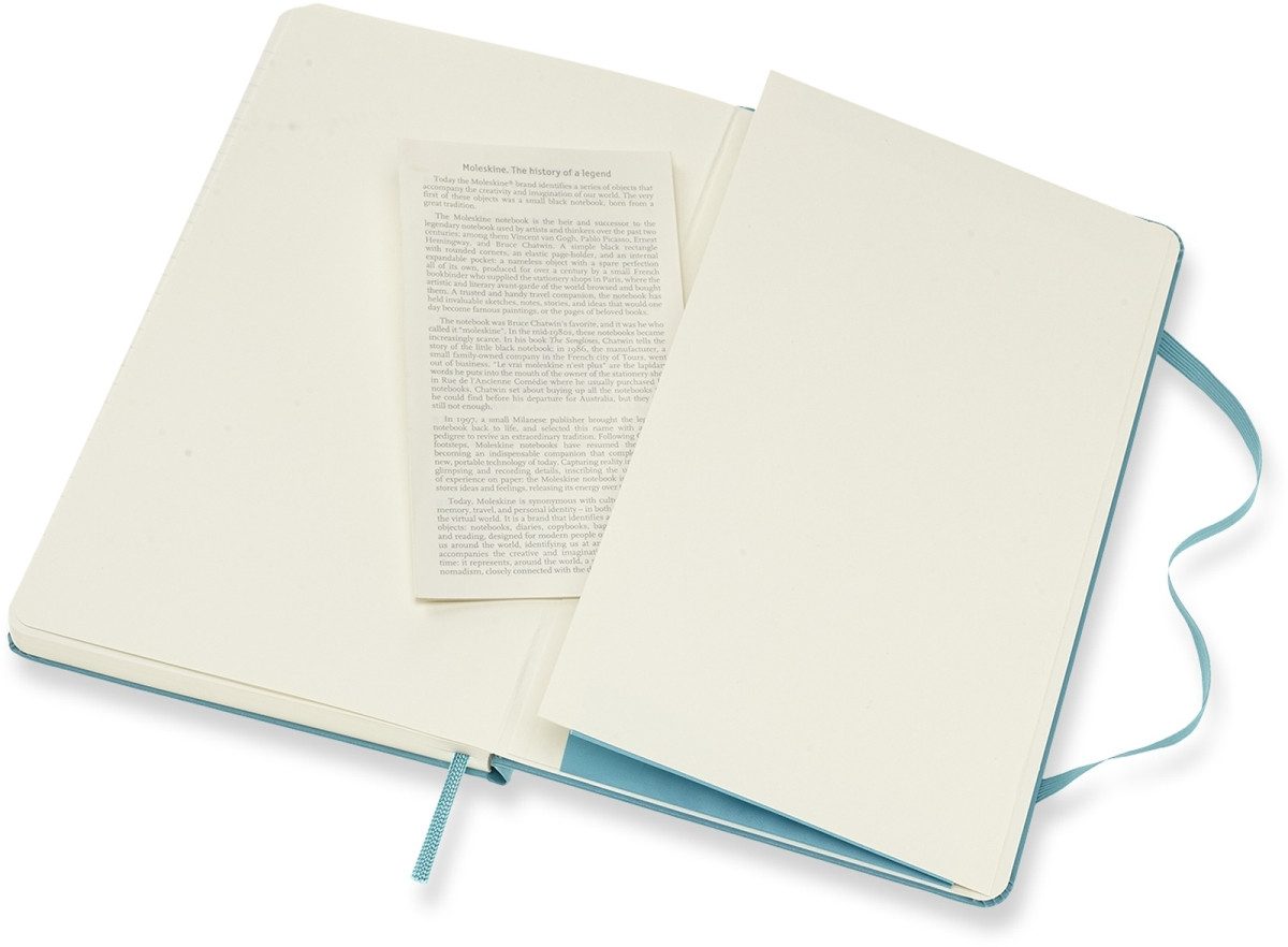 MOLESKINE Notizbuch Notizbuch Large A5 liniert Hardcover 120 Blatt riffblau