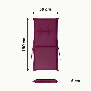 JEMIDI Sitzauflage Gartenstuhl Auflage - Wasserabweisende Stuhlpolster mit Bändern, (1 St)