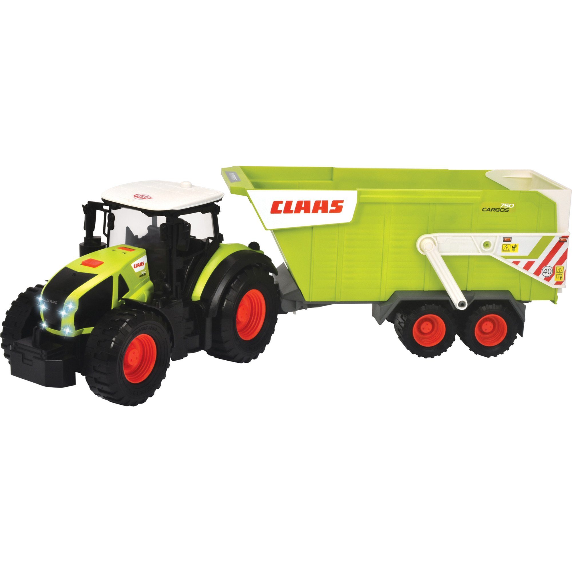 Dickie Toys Spielzeug-LKW Dickie CLAAS Farm Traktor & Trailer, Spielfahrzeug