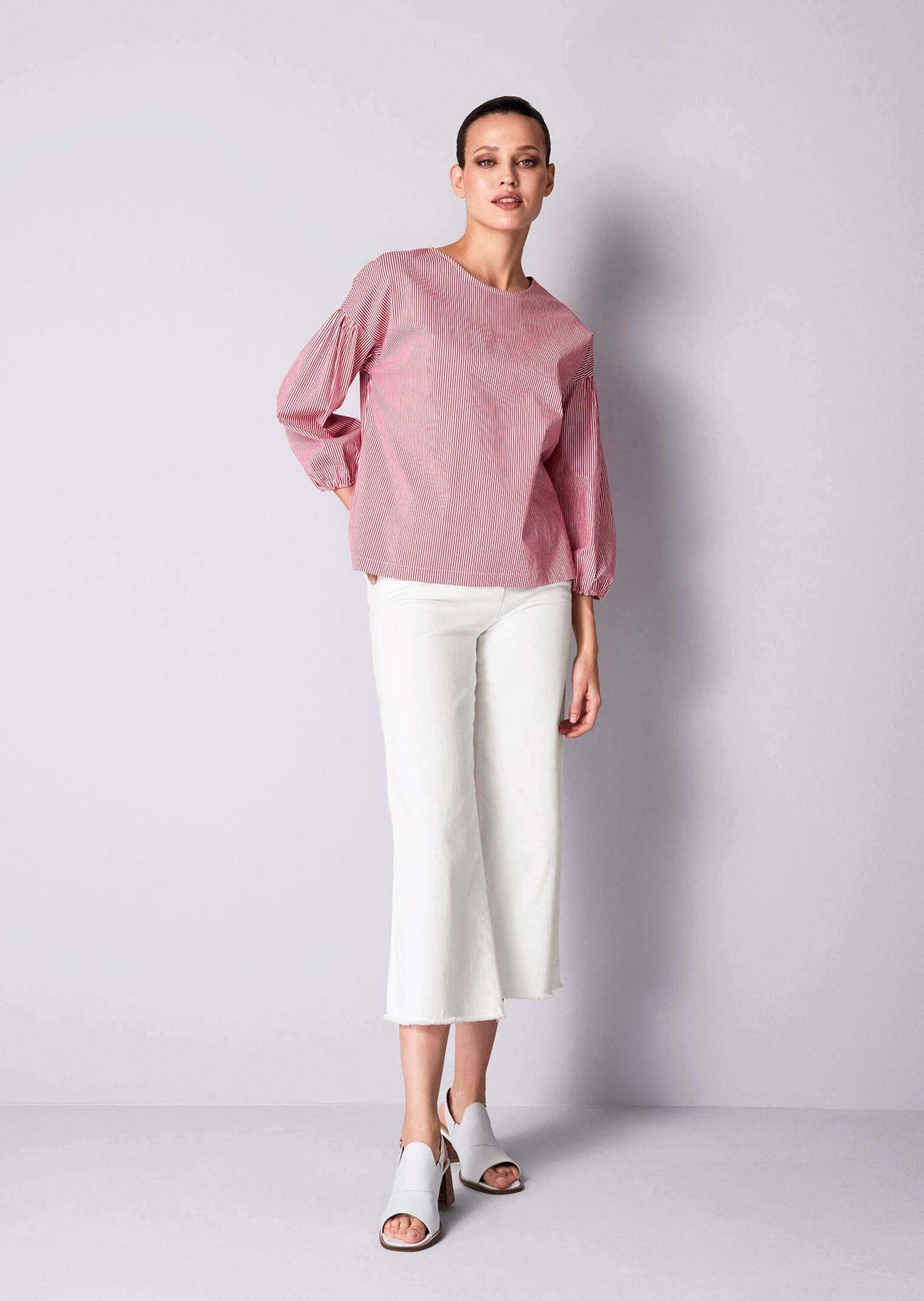 Alba Moda Shirtbluse Streifenbluse mit Rundhalsausschnitt günstig online kaufen