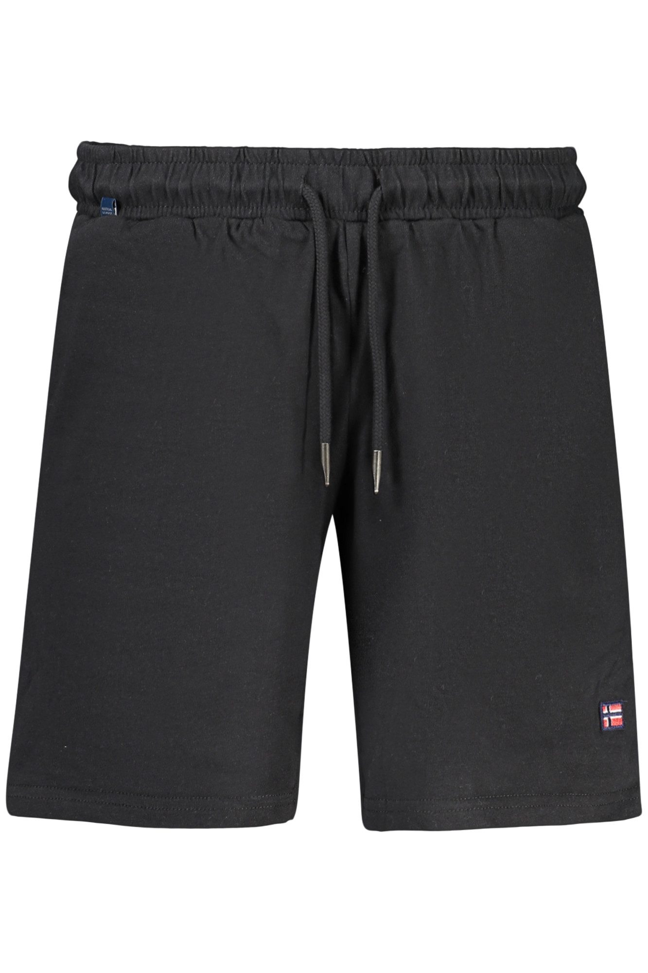 NORWAY 1963 5-Pocket-Hose Damen Shorts Schwarz - Elastischer Bund, Kordelzug, Taschen, Applikati
