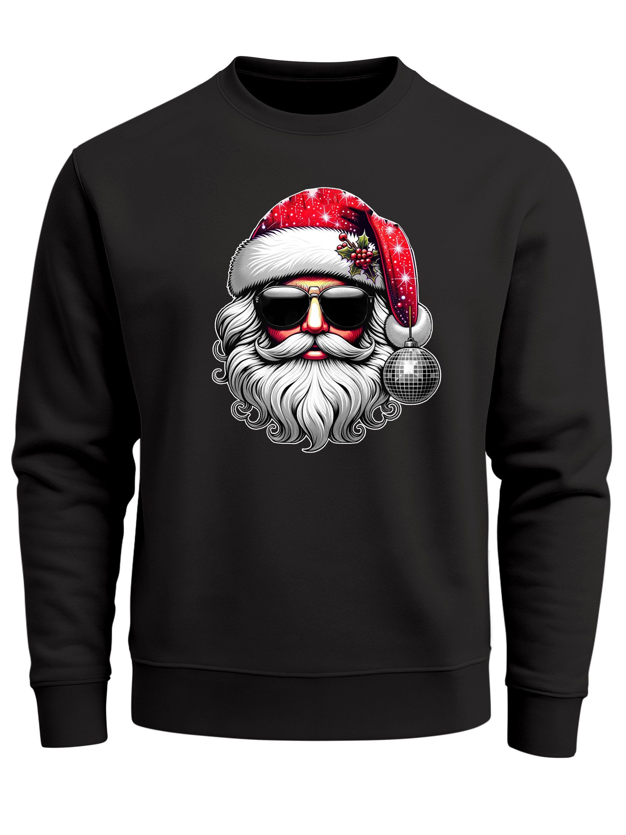 Sweatshirt Sweatshirt Herren Weihnachten Weihnachtspullover Motiv Santa Claus