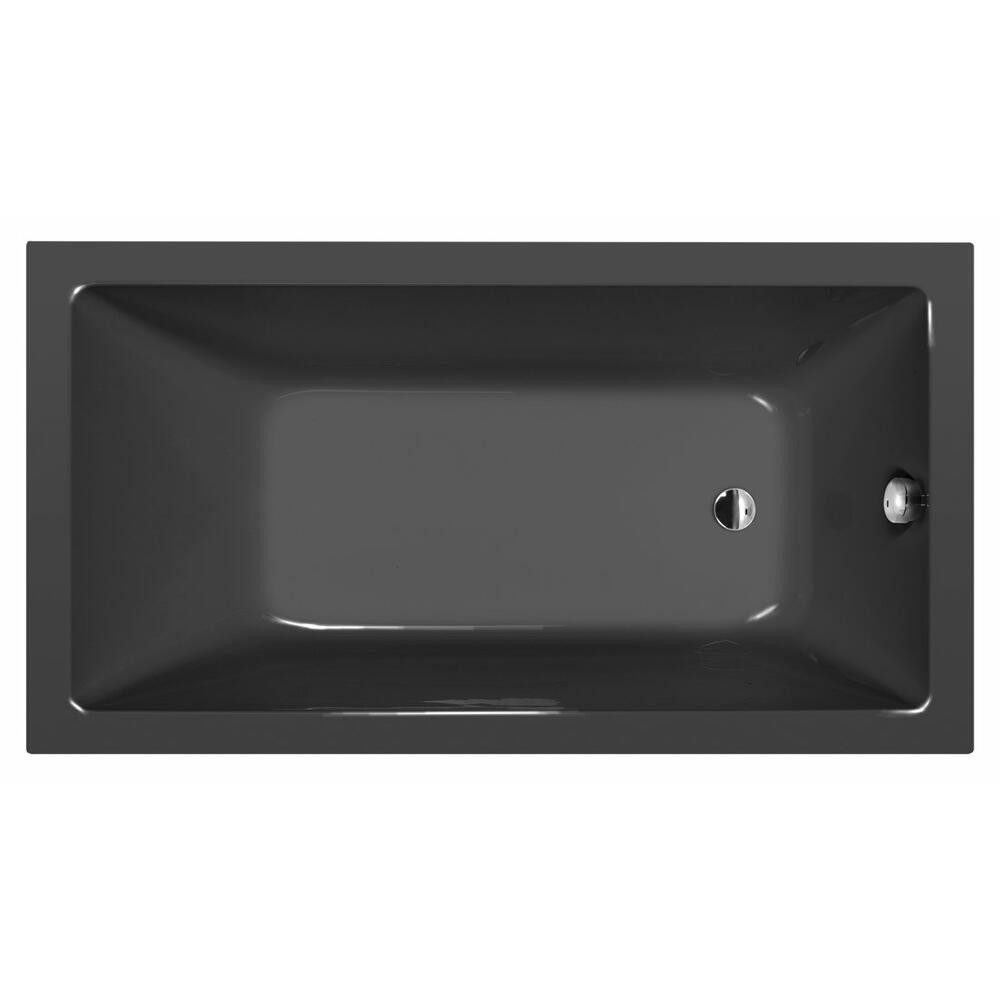 Polysan s.r.o. Badewanne NOEMI Rechteckwanne 150x80x39cm, dunkelgrau, (1-tlg)