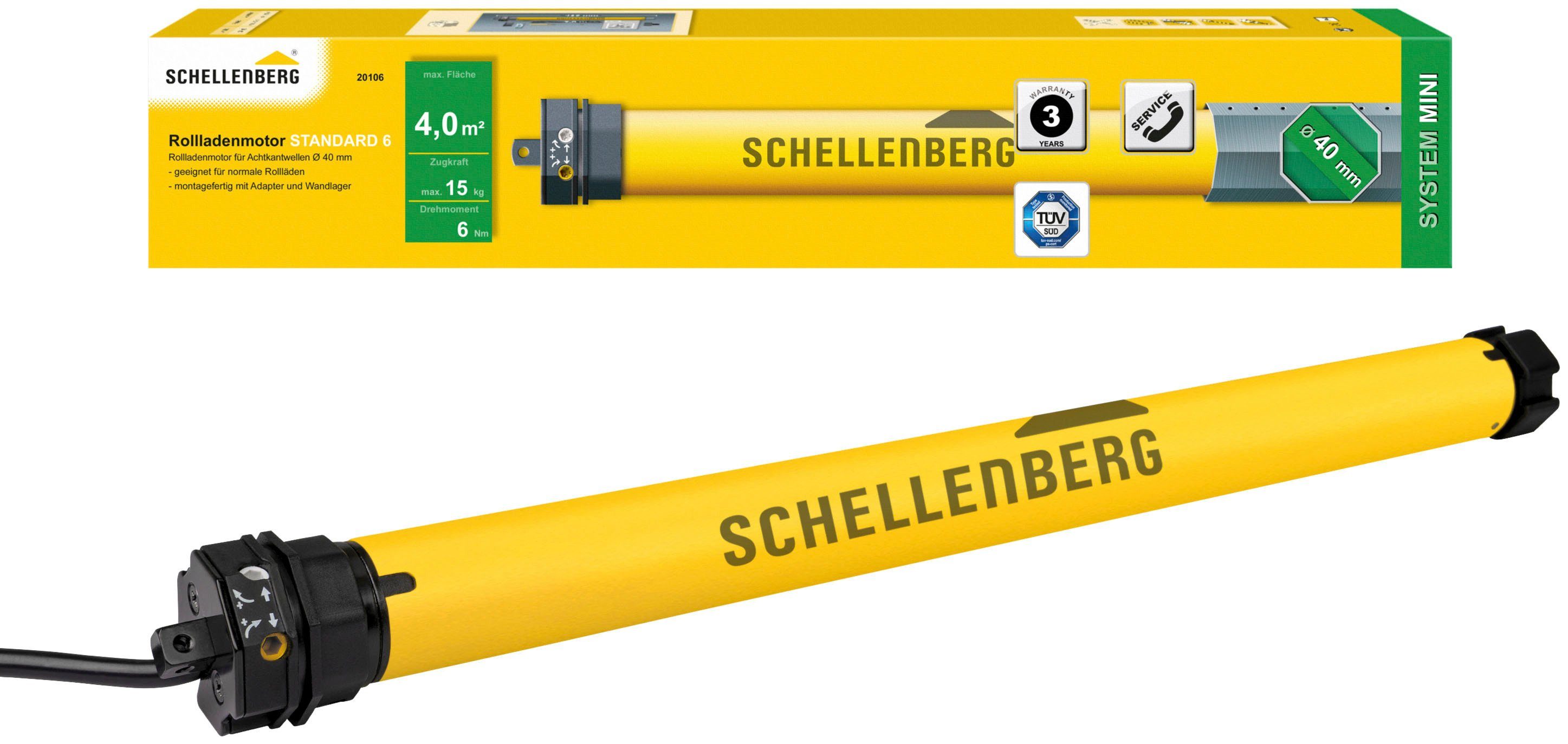 SCHELLENBERG Rollladenmotor Standard, Rohrmotor mit mechanischer Endlagenei günstig online kaufen