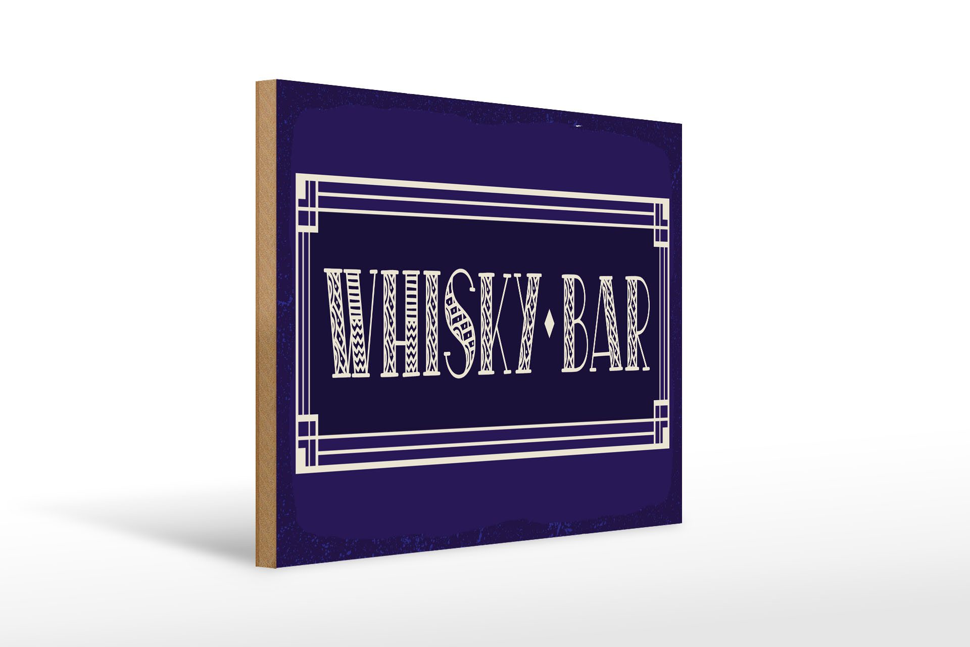 Holzbild 40x30cm Whisky Bar