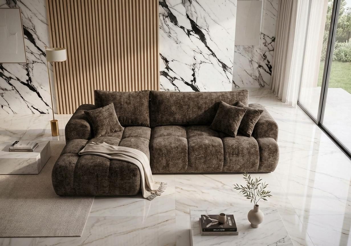 B&B Home Big-Sofa Sofa Vitton III mit Schlaffunktion L-Form mit Bettkasten Wohnzimmer, L-form Couch rechts oder links