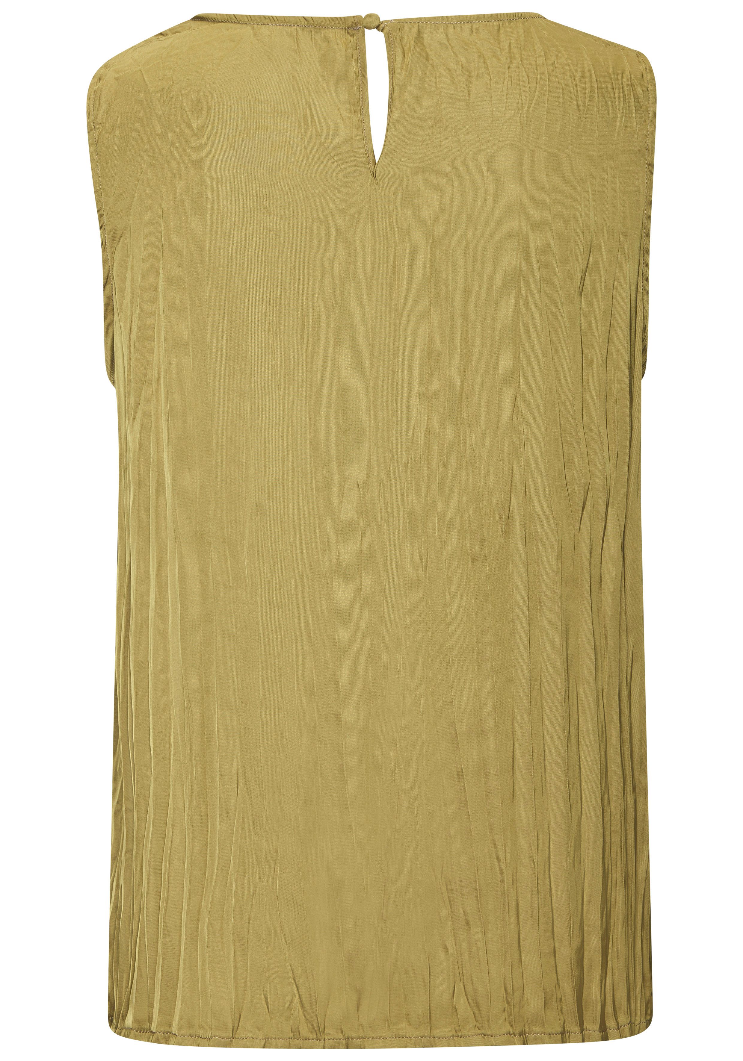 LASCANA Pliseetop aus leicht glänzender Satinware Partytop mit Plisseefalten, elegantes Blusentop, festliches Satintop – Bild 4 von 5