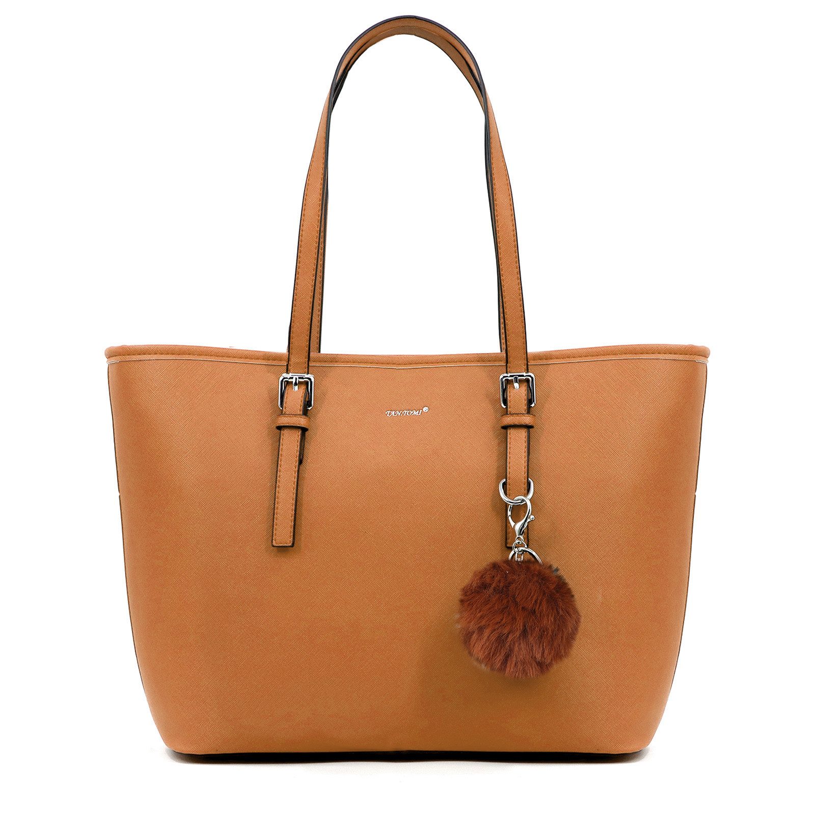 TAN.TOMI Сумки для покупок Damen Сумки для покупок Klassisch Elegante Handtasche Henkeltasche Schwarz, Groß Damen Schultertaschen, ​Geschenke für Frauen in schlichter Optik