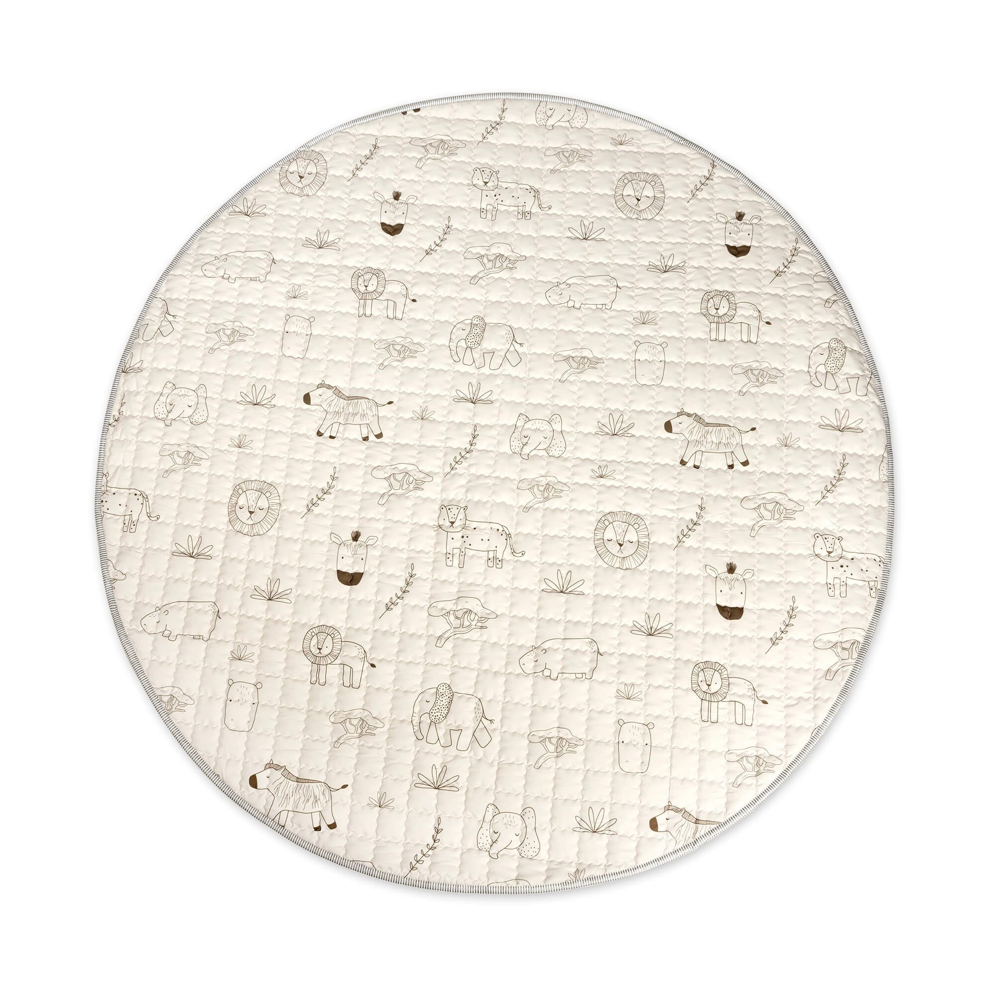 Krabbeldecke Gesteppte Baby 150cm – extra dicke 1,5cm weiche, Hakuna Matte, Spielmatte mit rutschfester Unterseite zum Krabbeln