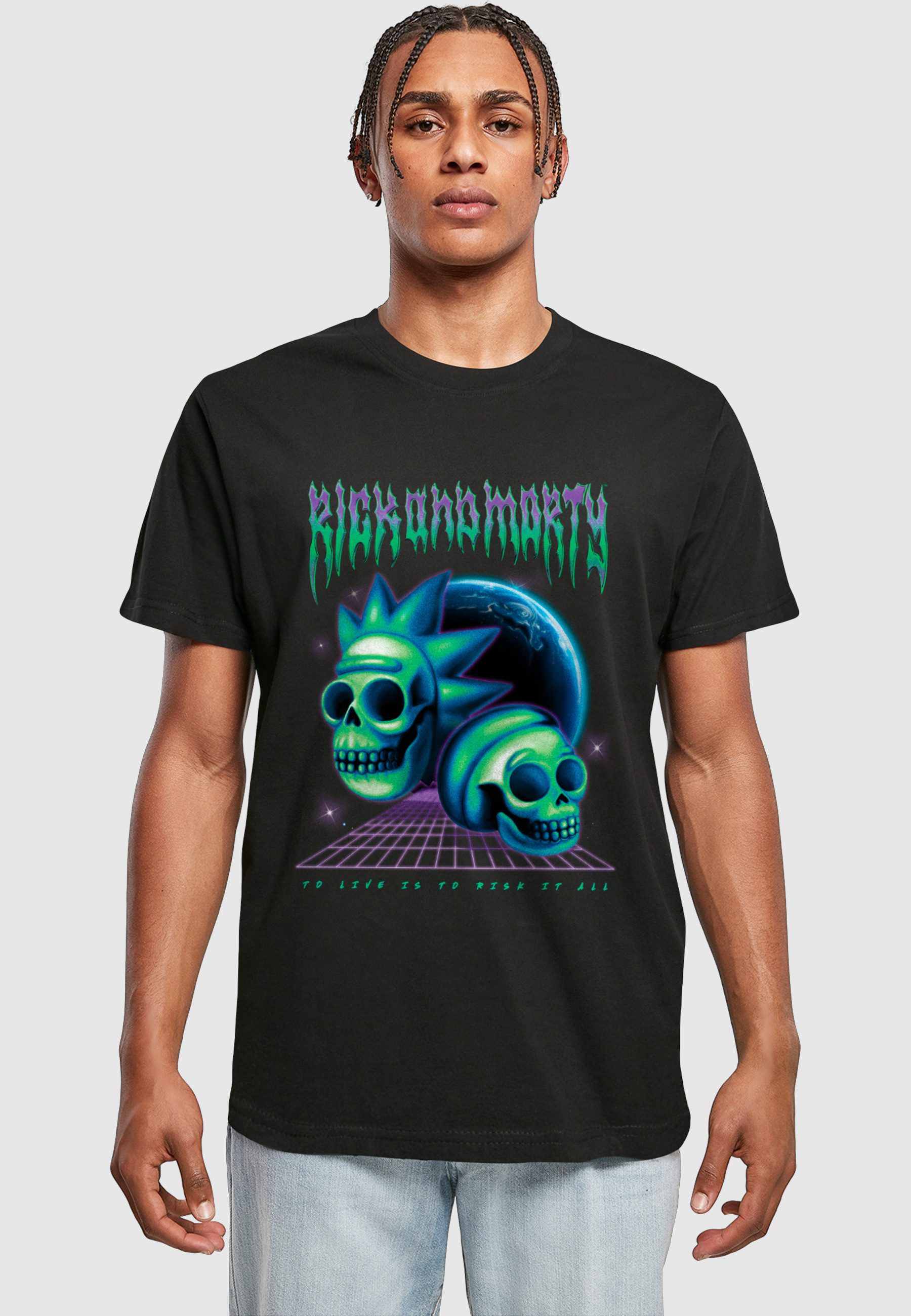 Merchcode T-Shirt Merchcode Rick & Morty Skull Tee (1-tlg)