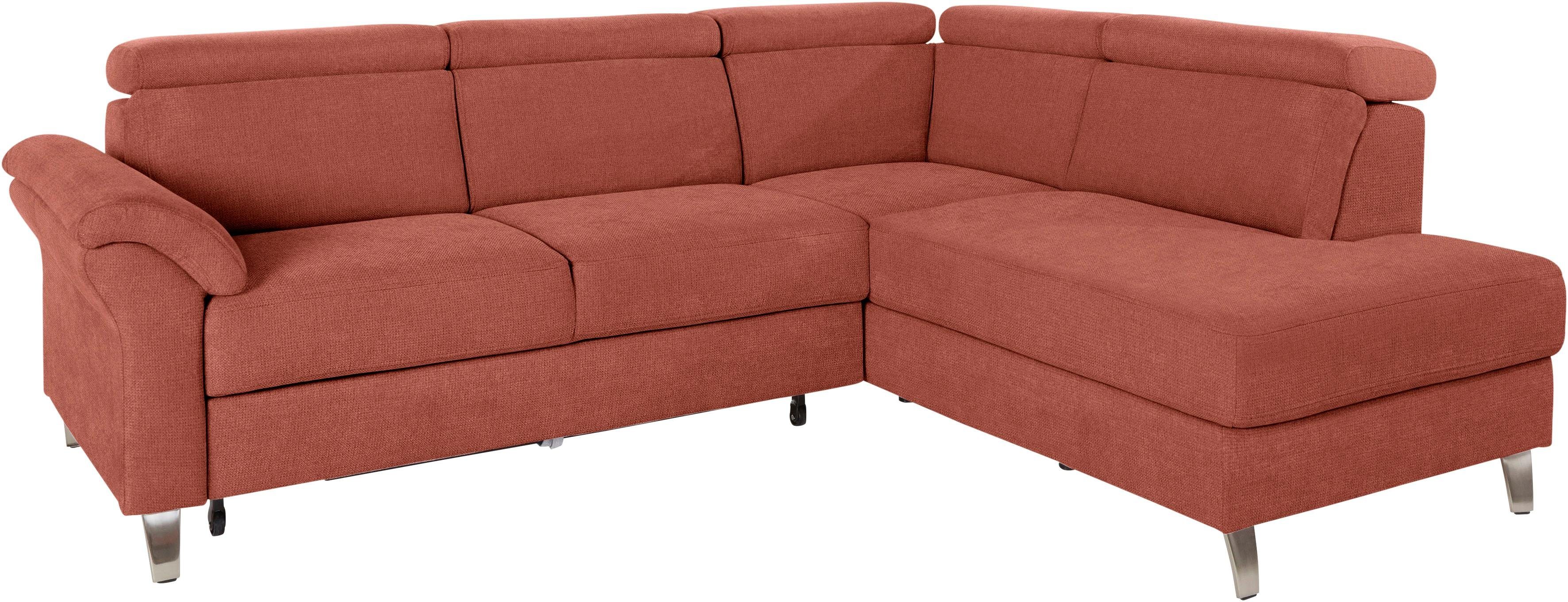 sit&more Ecksofa, inklusive Kopfteilverstellung, wahlweise mit Bettfunktion günstig online kaufen