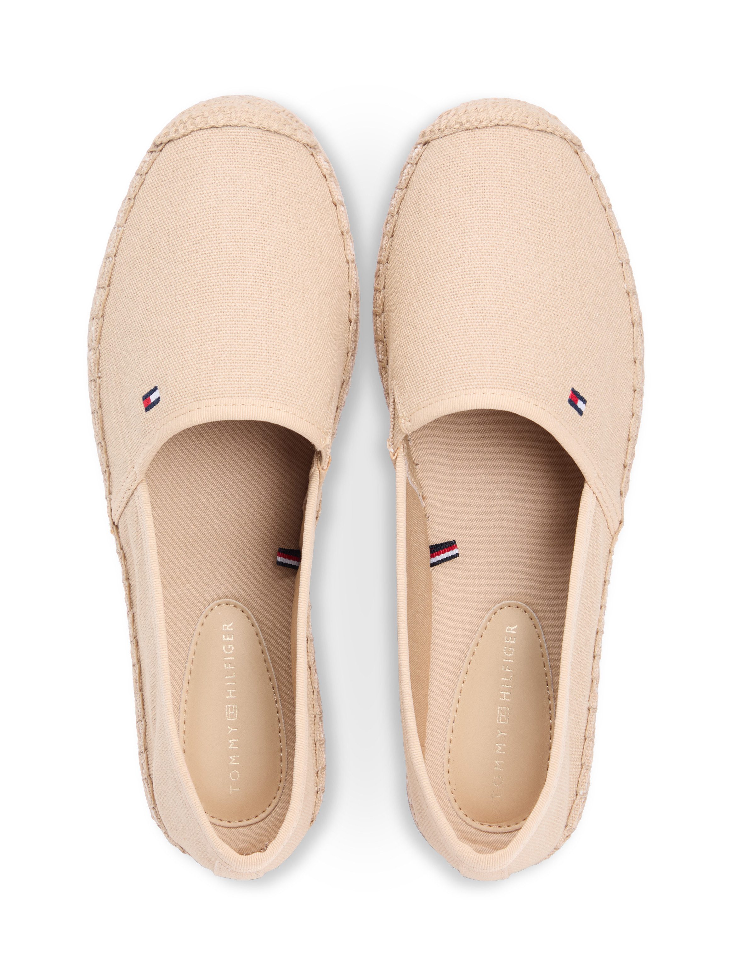 Tommy Hilfiger FLAG CANVAS ESPADRILLE Espadrille,Slipper, Flats, Bequemschuh, Jutebezug und Ziernähten, schmale Form