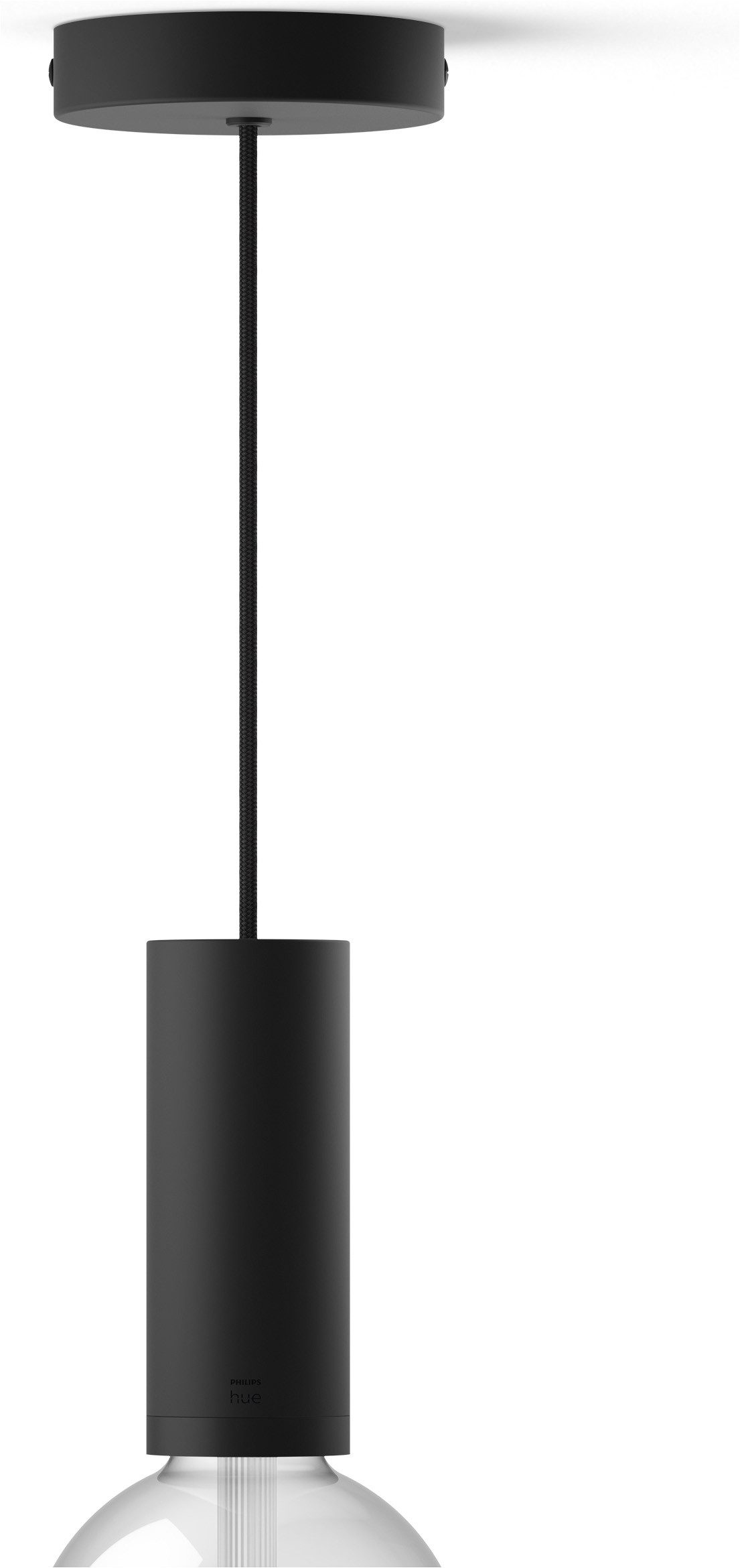 Philips Hue Pendelleuchte Schwarze Kordel E27 für Lightguide, ohne Leuchtmittel, ohne Leuchtmittel