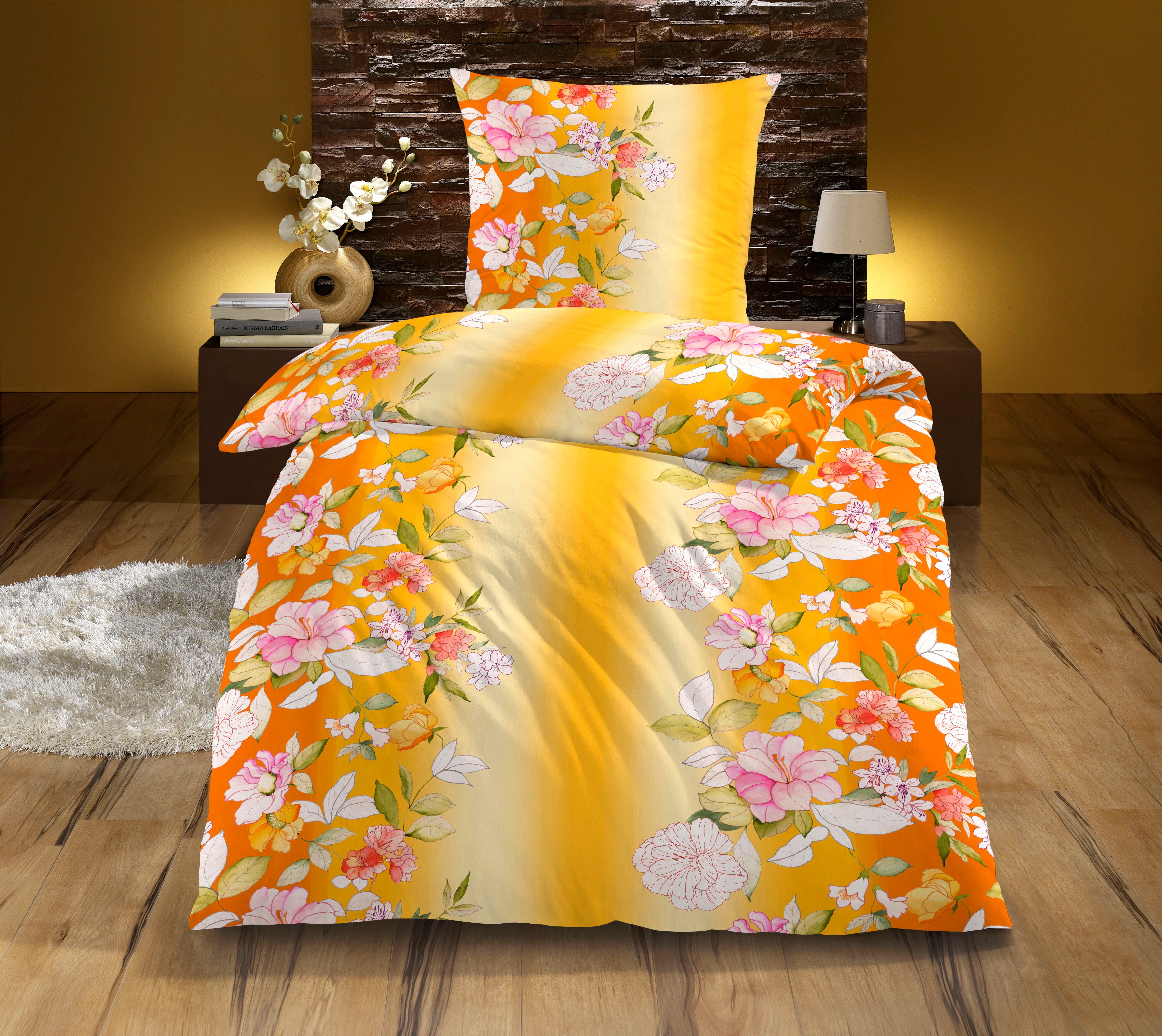 KiNZLER Bettwäsche Valera, Seersucker, 2 teilig, aus Mikrofaser-Seersucker