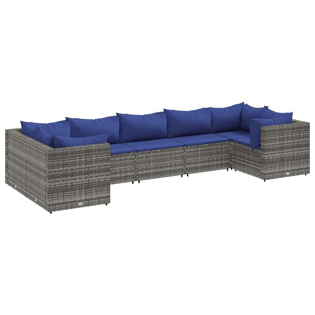 vidaXL Gartenlounge-Set 7-tlg. Garten-Lounge-Set mit Kissen günstig online kaufen