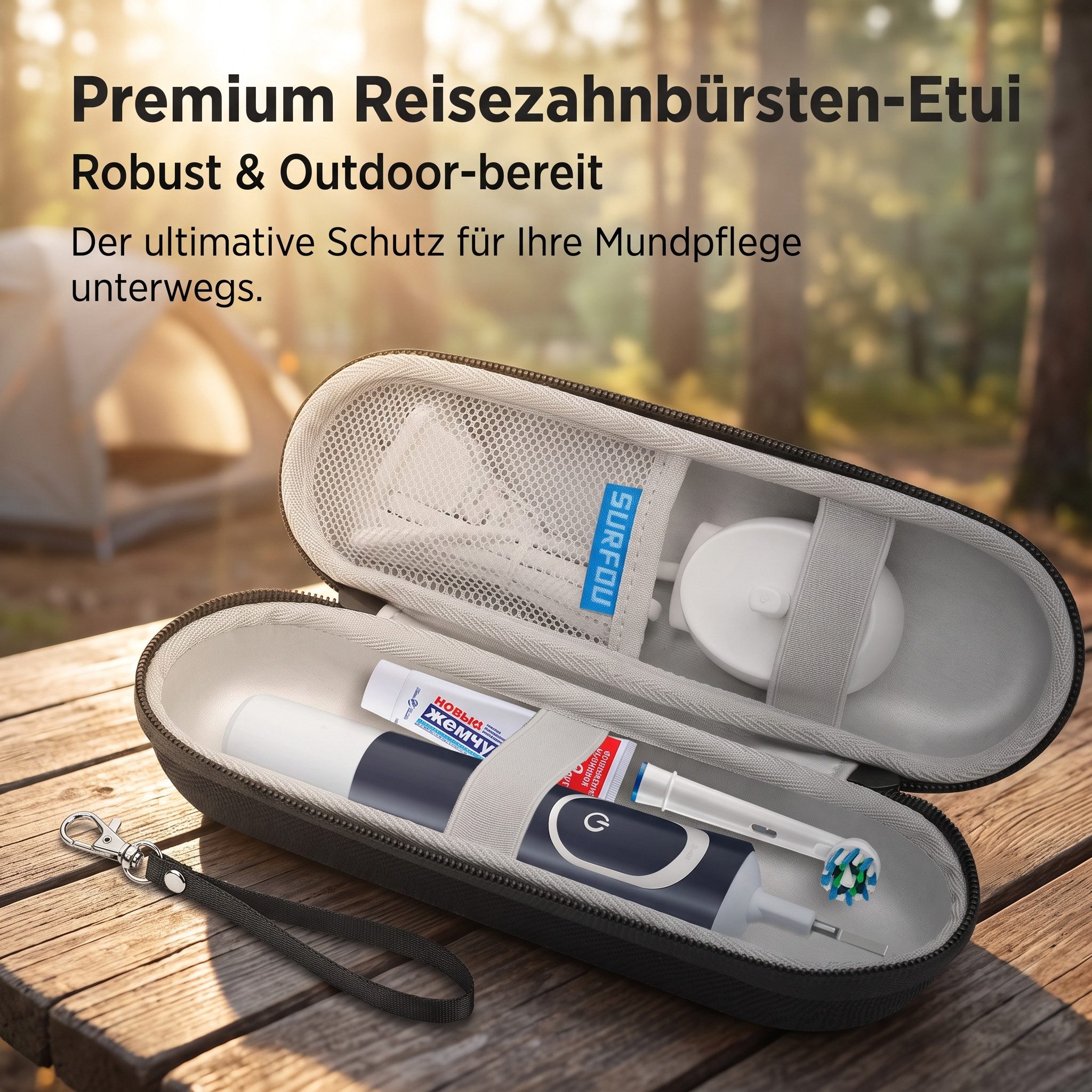 AIMAX Aufbewahrungsbox Elektrisches Zahnbürsten Etui, Reisebox kompatibel, mit Oral-B & Philips