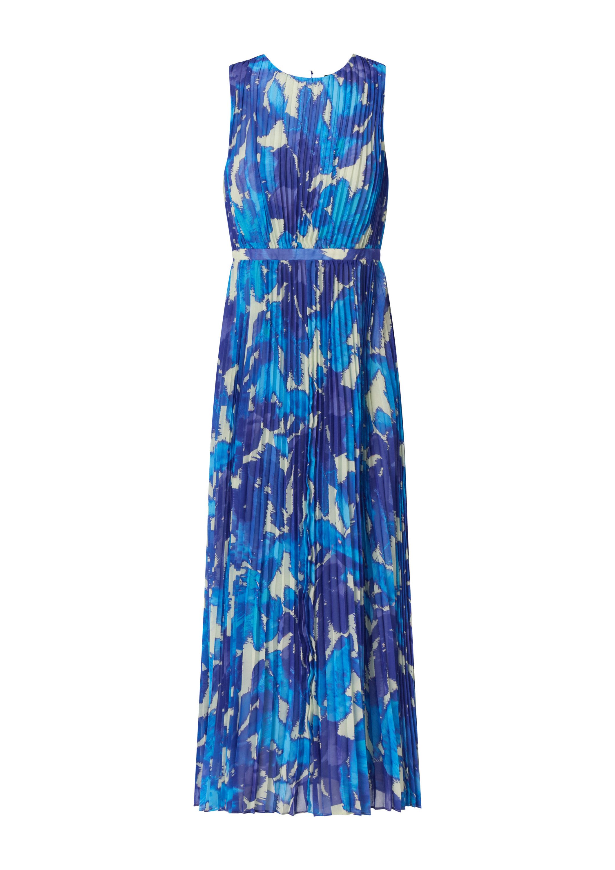comma Maxikleid Kleid Plissiertes Chiffon-Kleid günstig online kaufen
