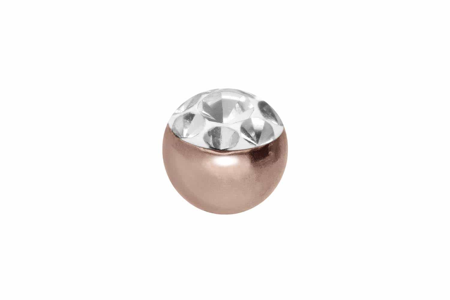 PIERCINGLINE Piercing-Set Chirurgenstahl Schraubkugel MULTIKRISTALLE (Schraub-Aufsätze, 1-tlg)