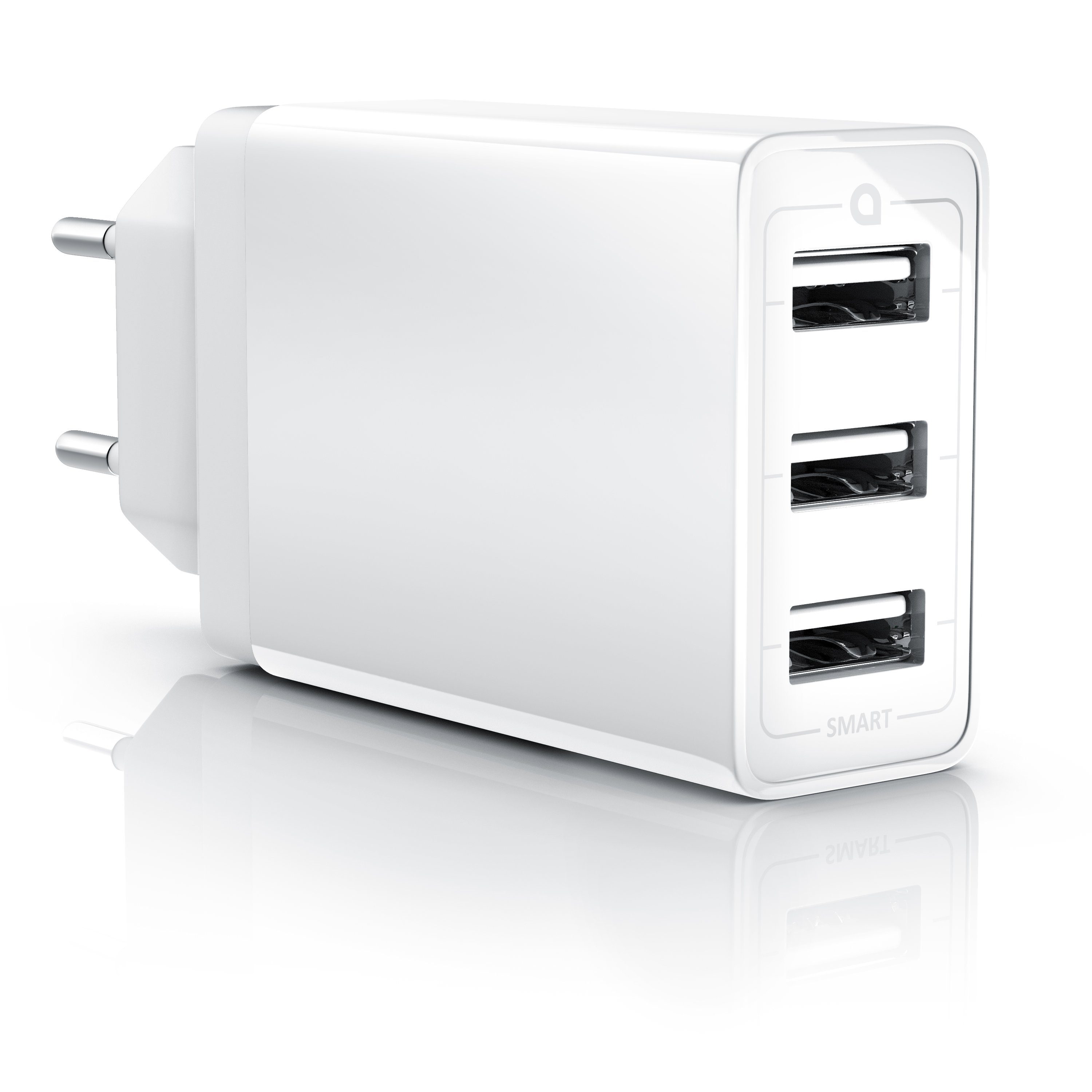 Aplic USB-Ladegerät (6000 mA, 3-Port Netzteil mit Smart Charge + Solid Charge 30W, max. 6000mA)