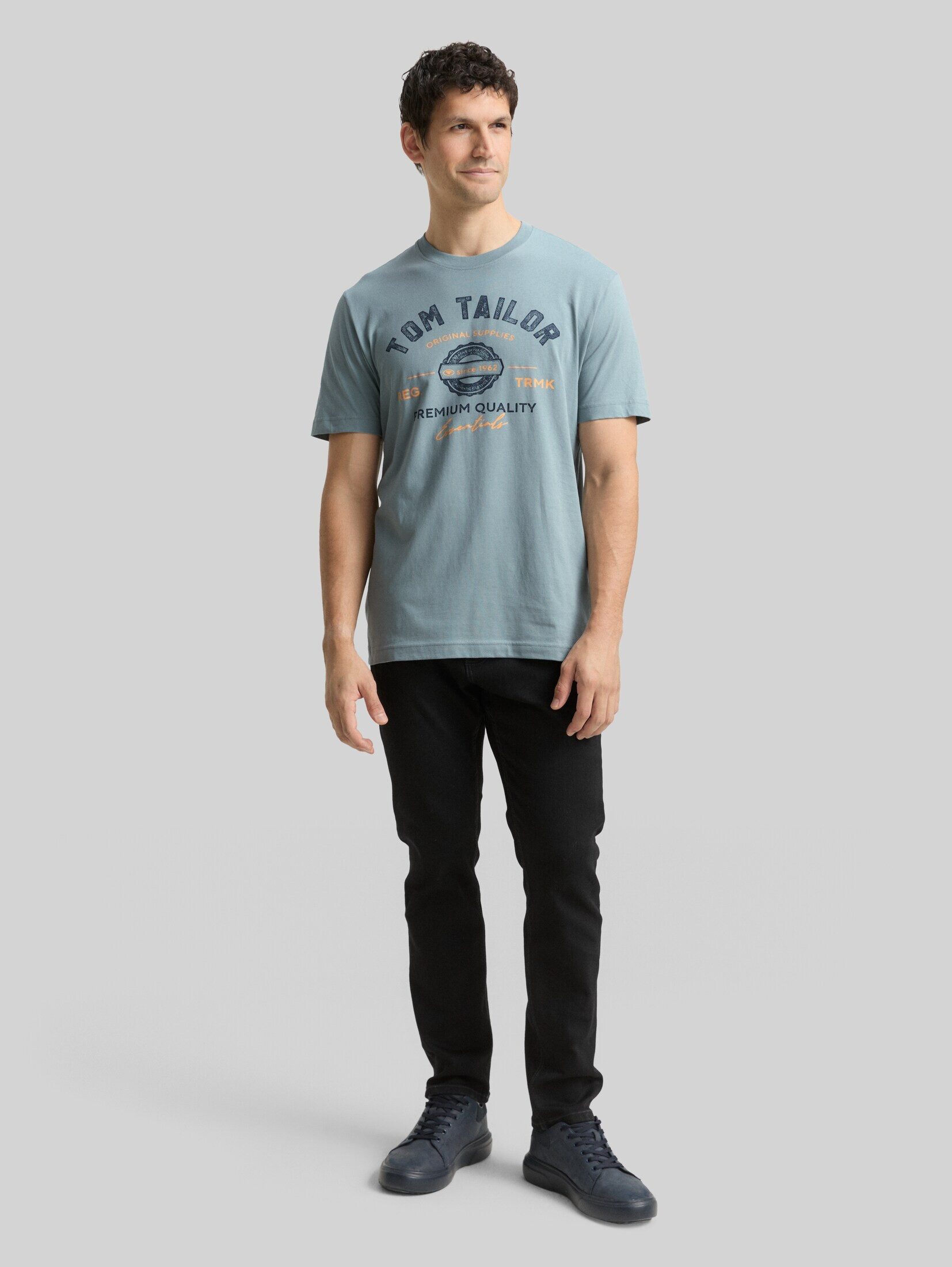 TOM TAILOR T-Shirt T-Shirt (im Einserpack) T-Shirt mit Logo-Print