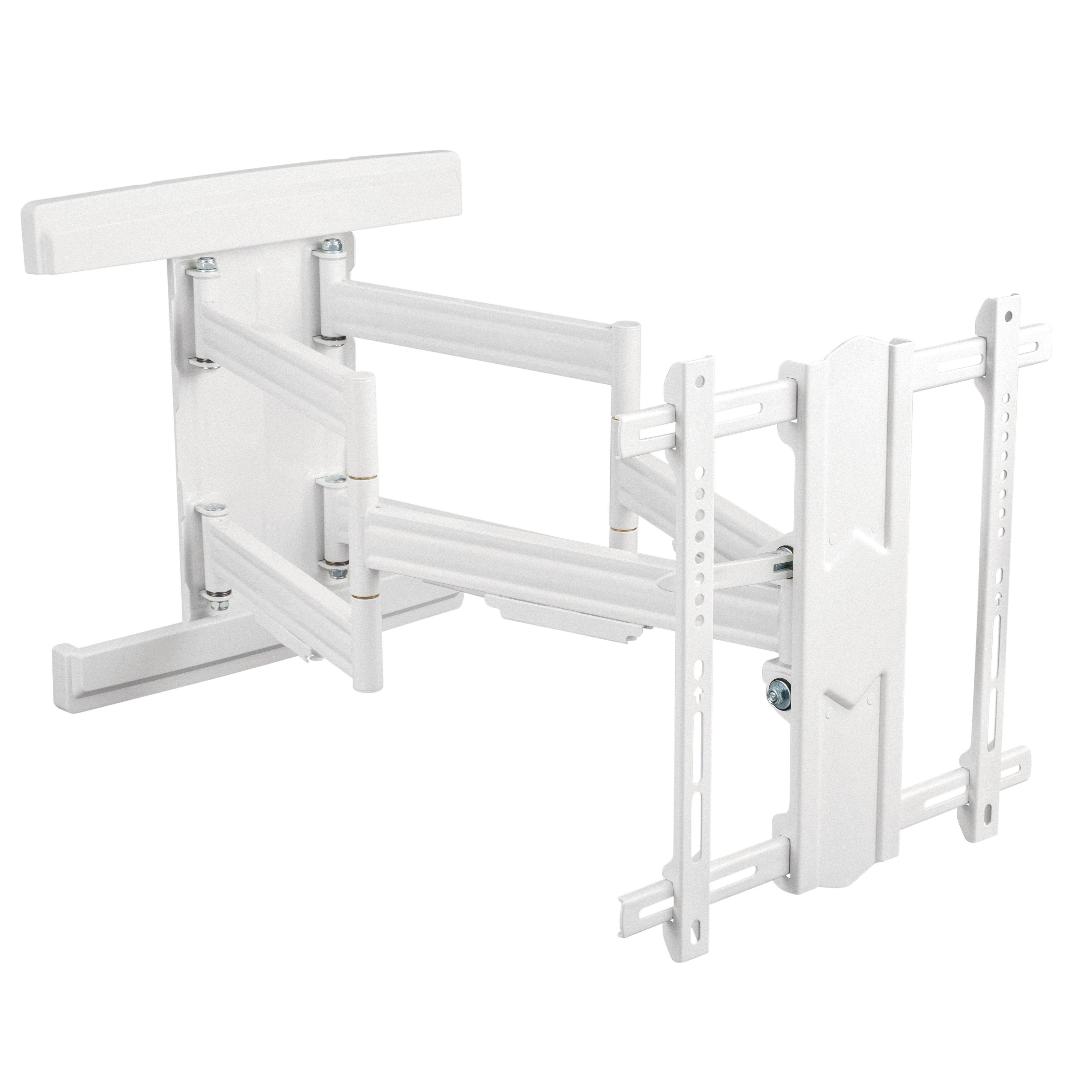 RICOO TV-Wandhalterung TV Wandhalterung robust neigbar schwenkbar multifunktional S7544-W, (bis 95 Zoll, VESA 200x200 bis 400x400, 1-tlg., 70 Kg Aufnahme, 55" bis 95" (140-241 cm) Bildschirm Diagonale, bis 17° Neigung, bis 120° Schwenkung +/-3° Drehung Mo