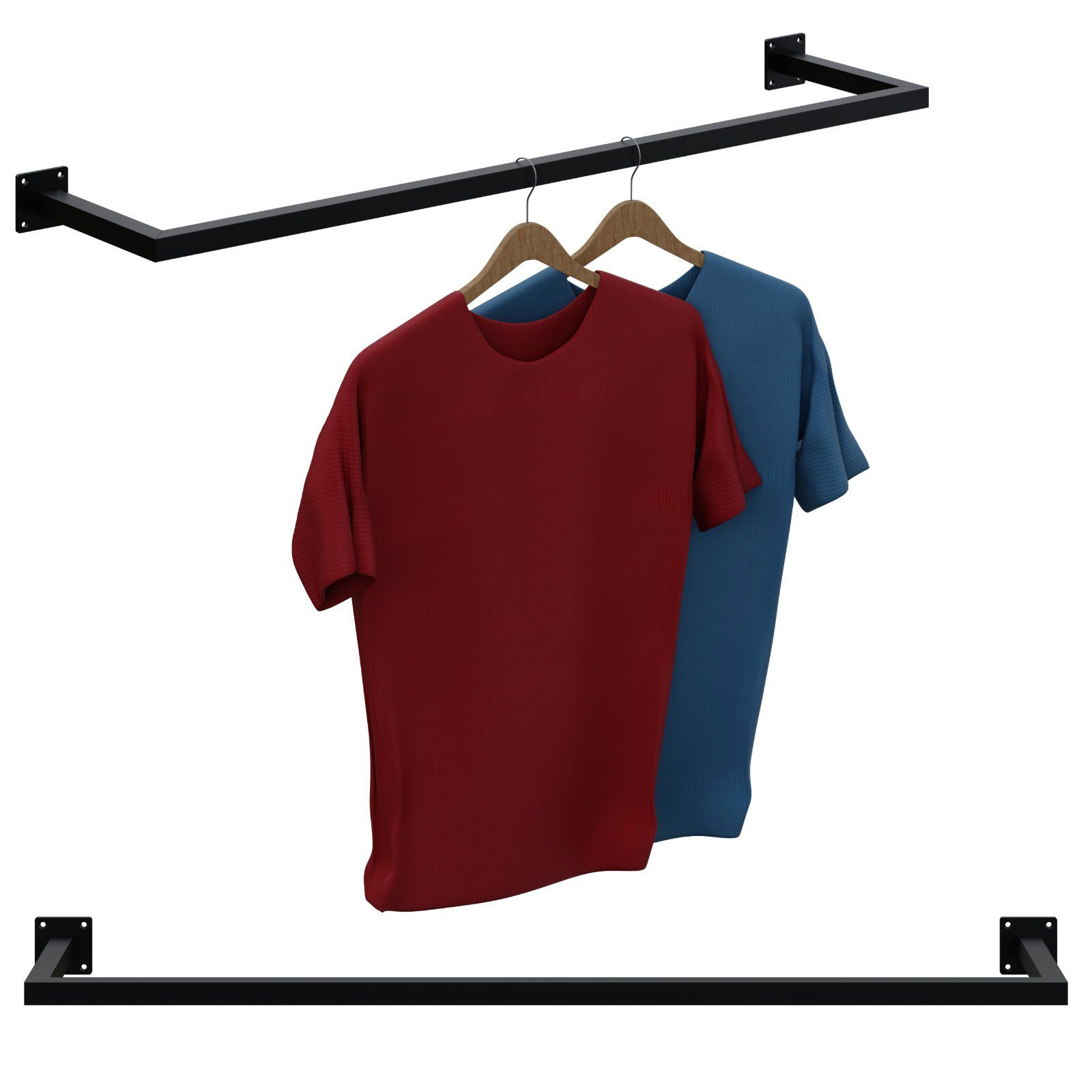 HAGO Kleiderstange Garderobenstange Kleiderstange Garderobe Halter Kleiders günstig online kaufen