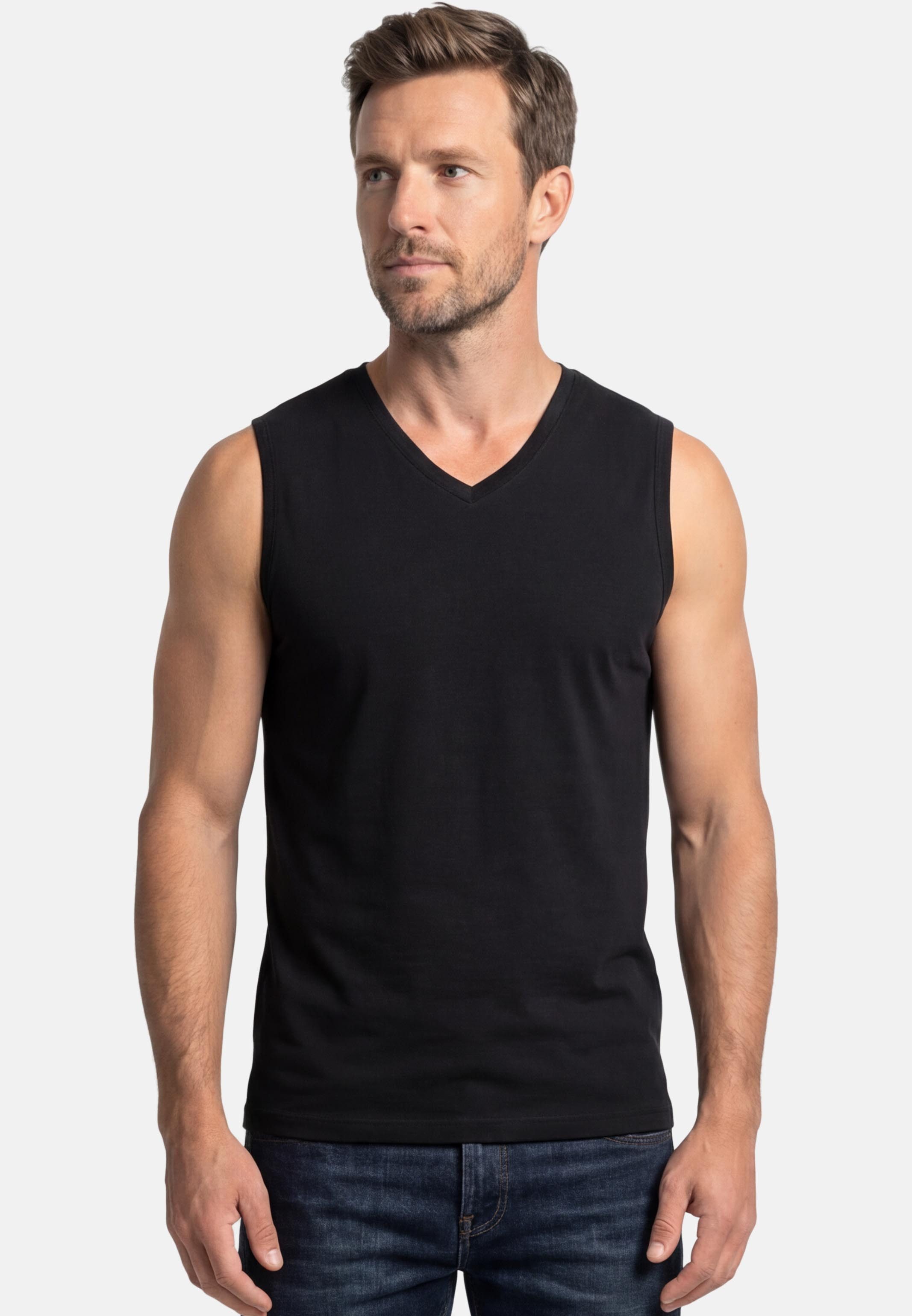RAGMAN Unterhemd 2er Pack Basic (Spar-Set, 2-St) Unterhemd / Tanktop - Baumwolle - Atmungsaktiv
