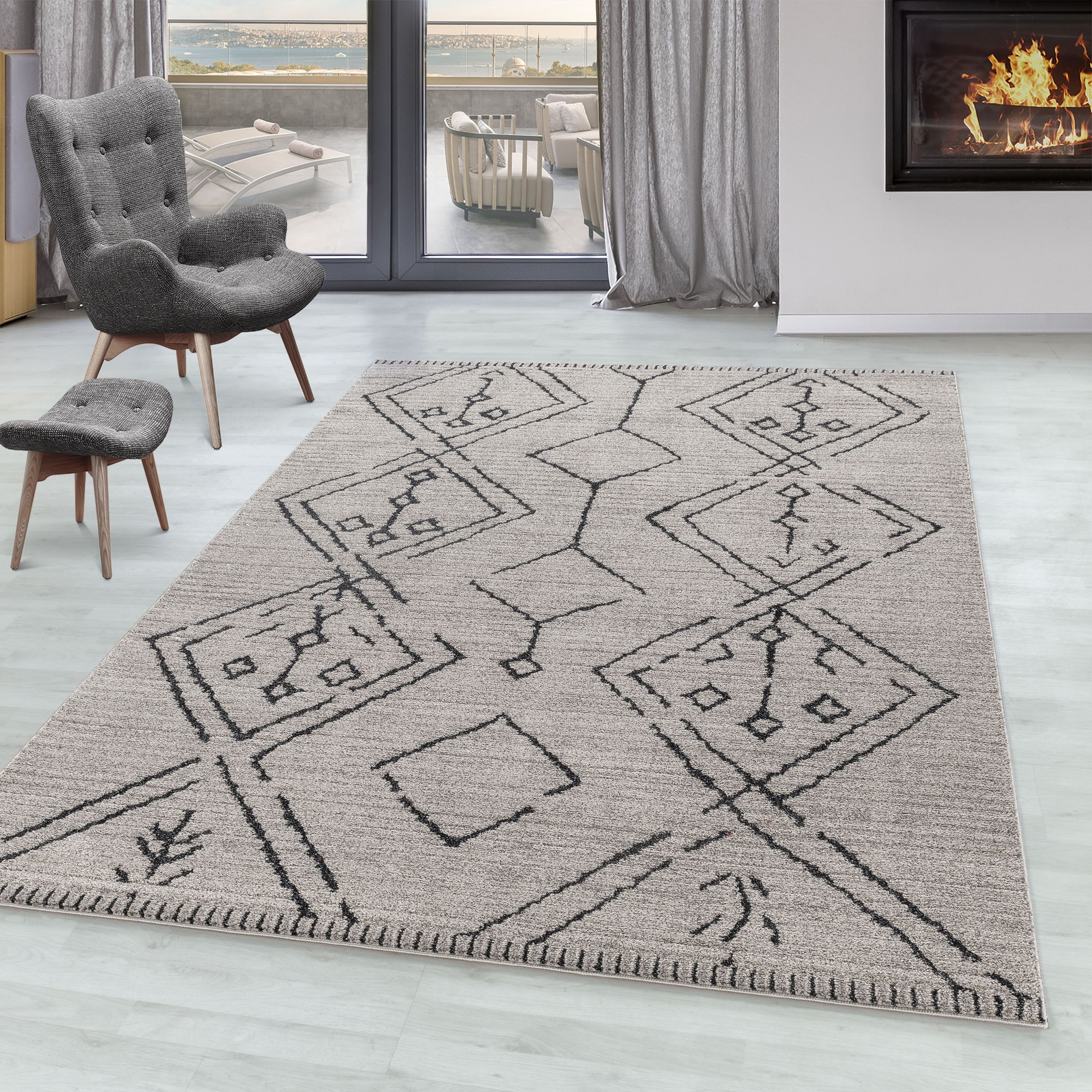 SIMPEX24 Designteppich Boho Design, Läufer, Höhe: günstig online kaufen