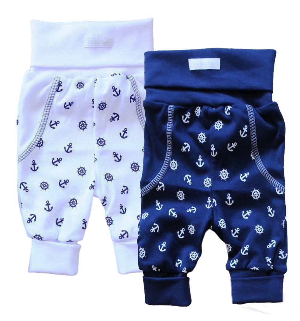 Schlupfhose 2er Pack Baby und Kinderhosen mit Anker Hosen