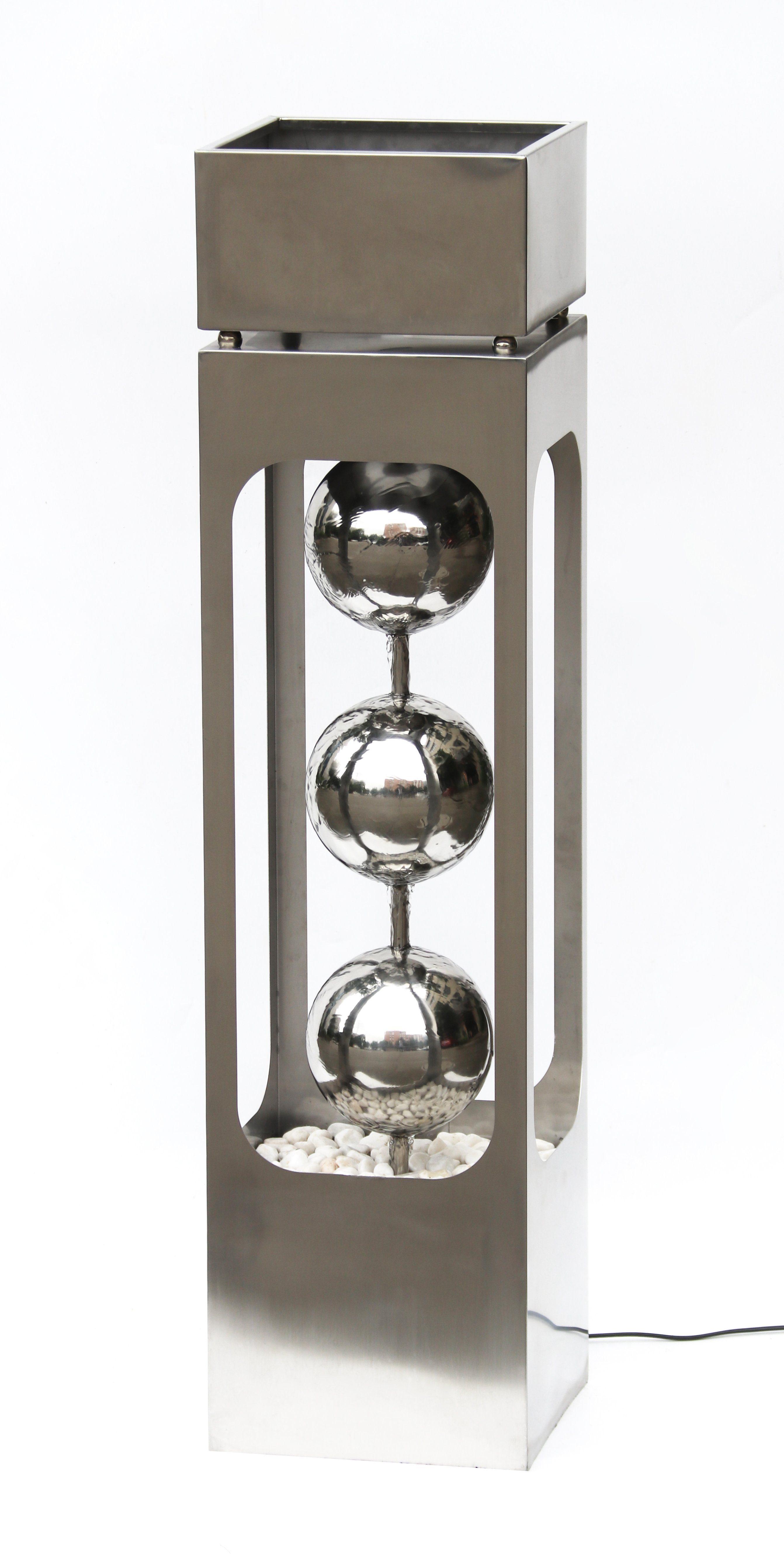 Harms Import Dekosäule Pflanzsäule Kaskaden mit Brunnen 100 cm