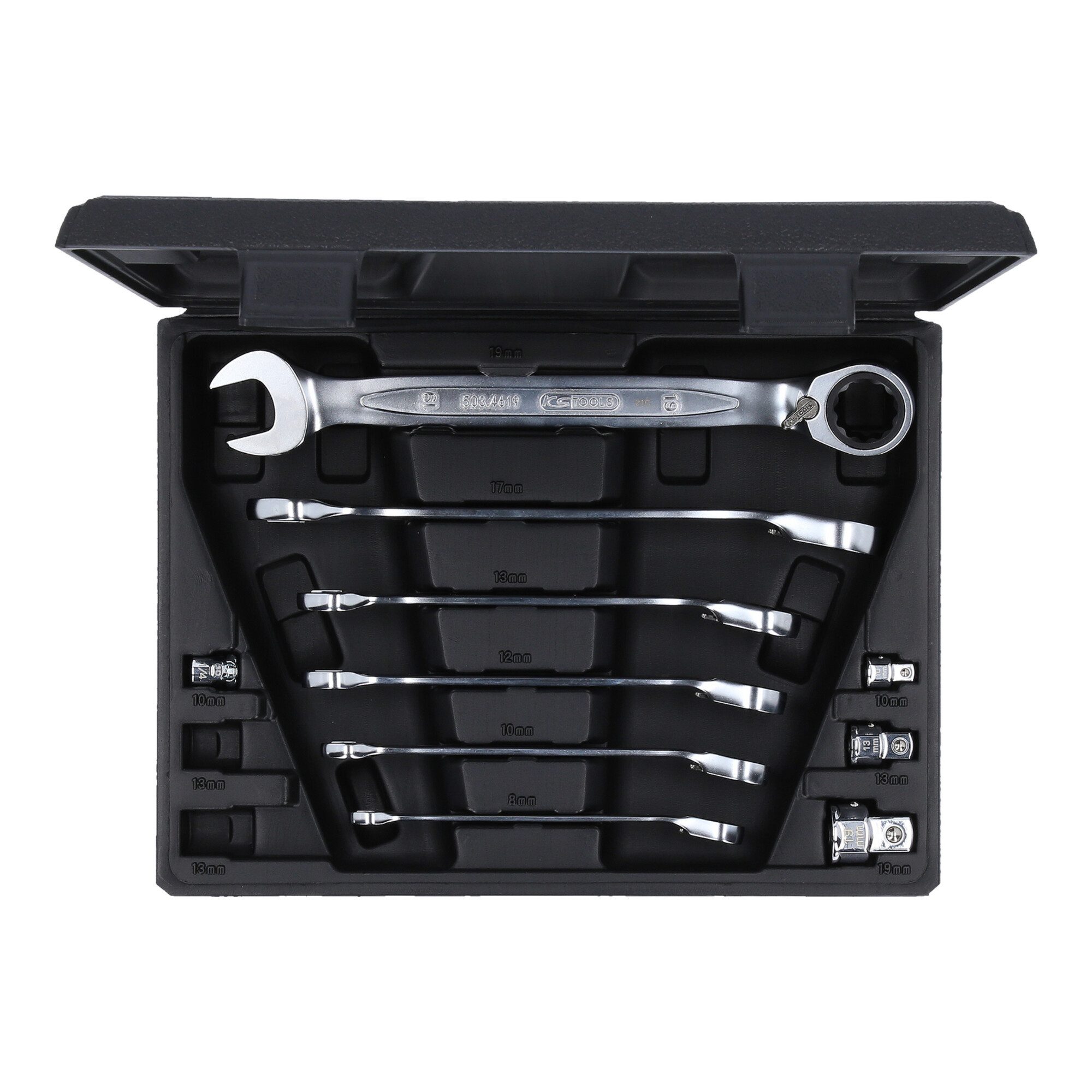 KS Tools Schraube KS Tools GEARplus Ratschenringmaulschlüssel-Satz, umschaltbar,10-teili