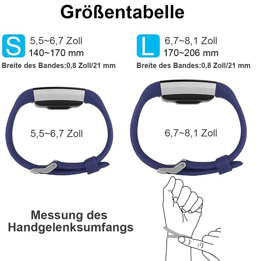 Classic Ersatzbänder, kompatibel Smartwatch-Armband 2, Special Königsblau mit ELEKIN Charge & Fitbit