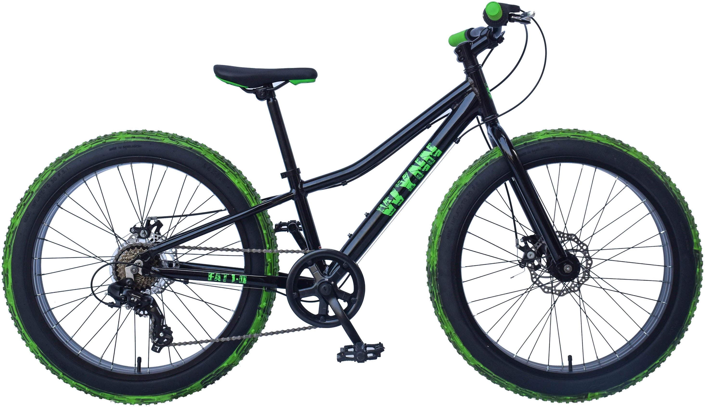 WYNN Jugendfahrrad FAT1.0, 7 Gang Shimano Tourney Schaltwerk, Kettenschaltung