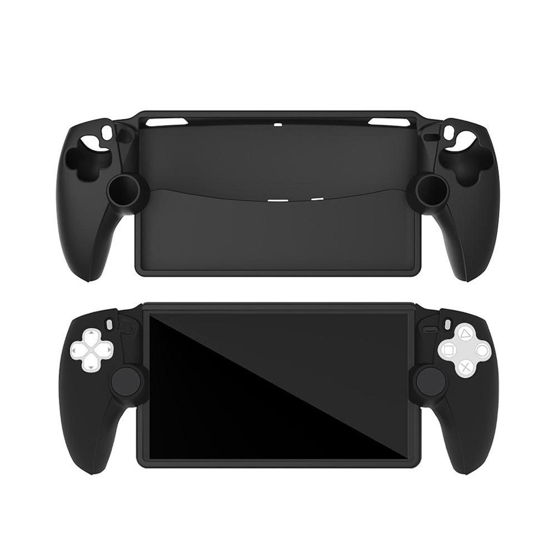 Wigento Handyhülle Für Sony PS5 Silikon Schutzgehäuse Konsole Schwarz, Rutschfest, Kratzfest, Passgenau