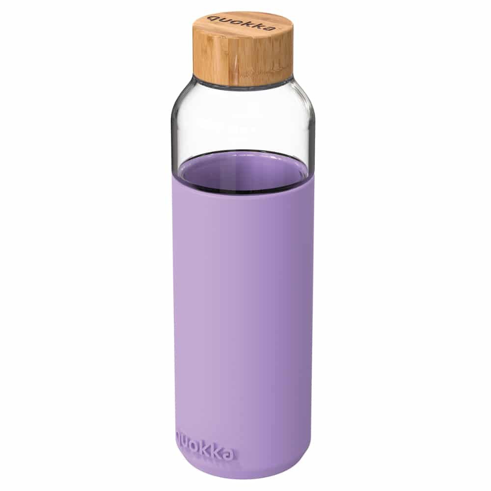 Quokka FLOW YELLOW Glasflasche Mit Silikonhülle – 660 Ml, BPA-frei, Bruchsicher, Auslaufsicher