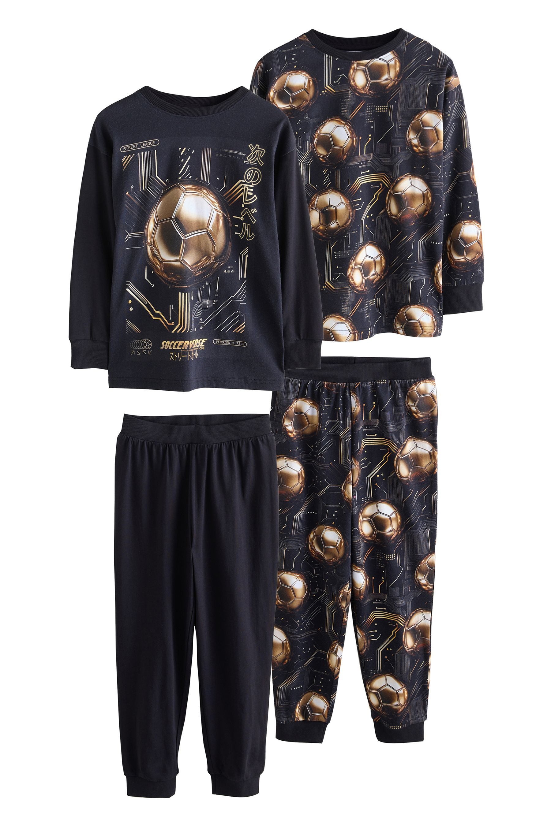 Next Pyjama Schlafanzüge mit langen Ärmeln, 2er-Pack (4 tlg)