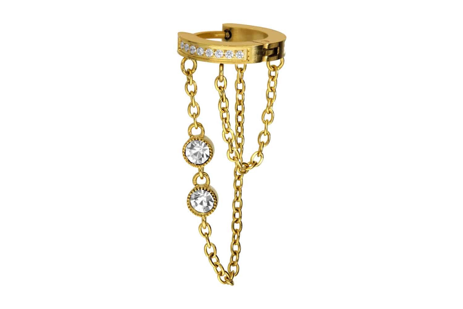 PIERCINGLINE Piercing-Set Chirurgenstahl Ohrclicker KETTEN + günstig online kaufen