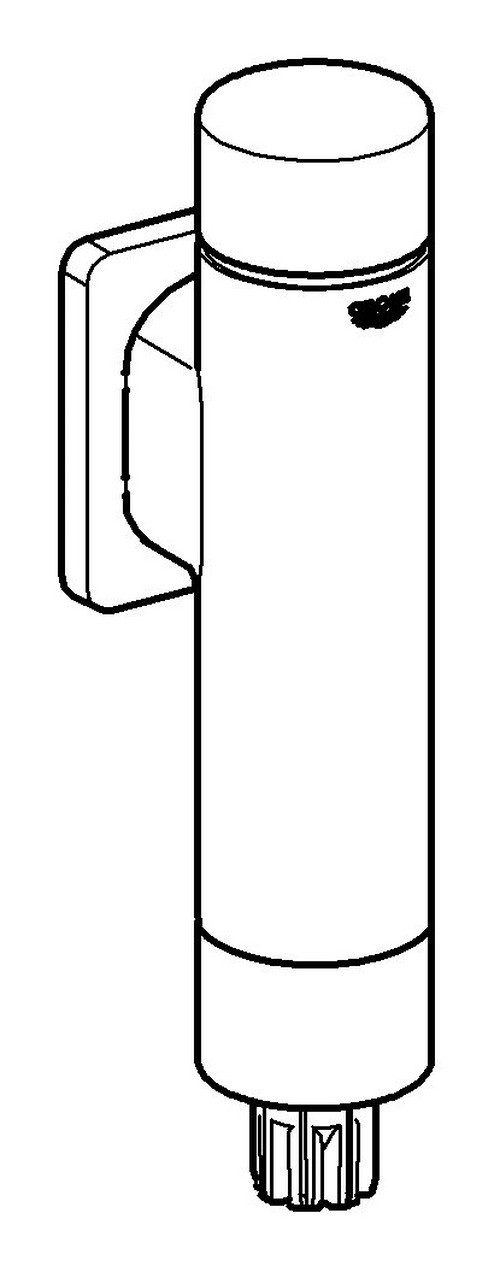 Grohe WC-Druckspüler Rondo A.S., Rondo ohne Vorabsperrung - Chrom