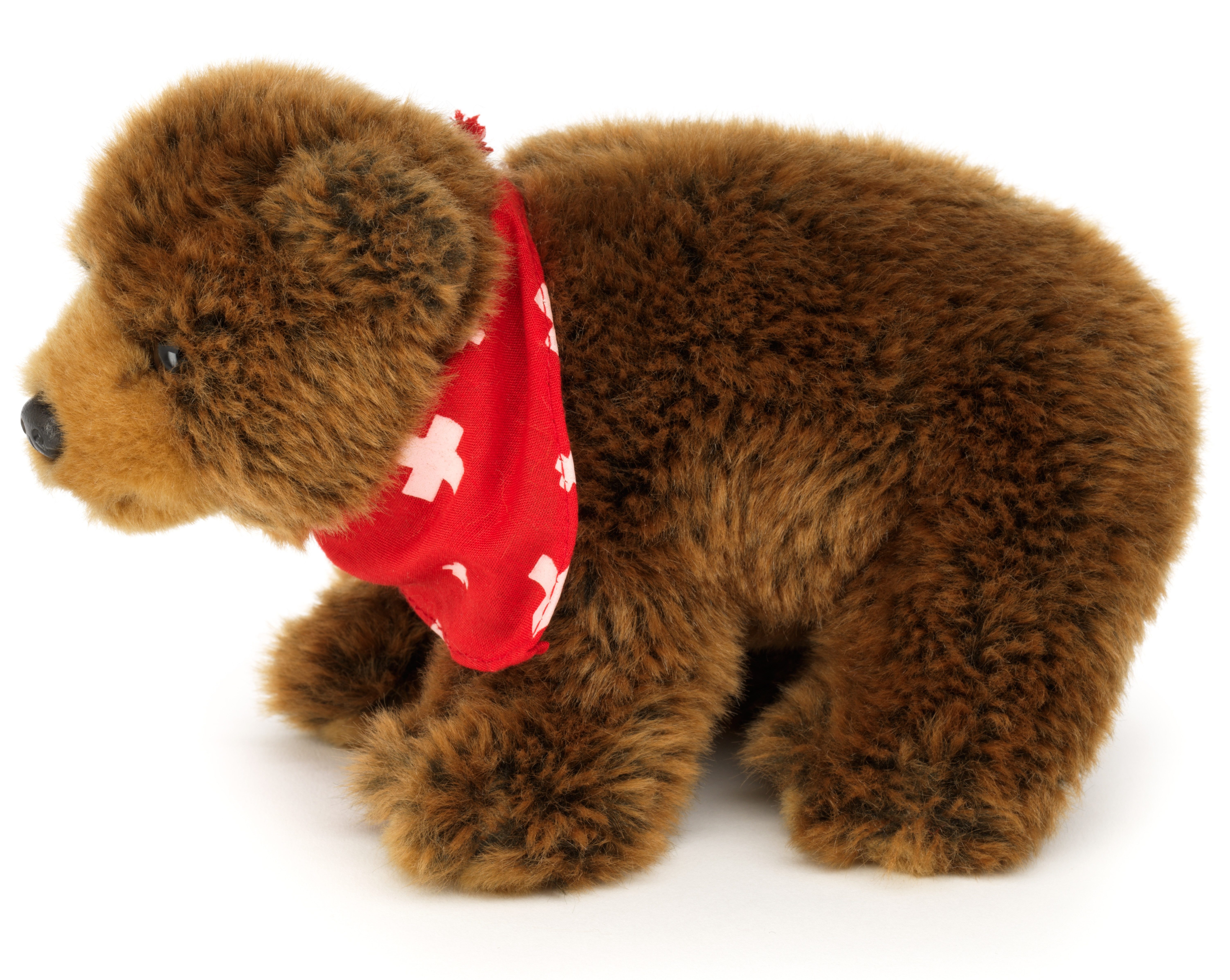 Uni-Toys Kuscheltier Braunbär m. Halstuch, stehend - 20 oder 27 cm - Plüsch-Bär, Plüschtier