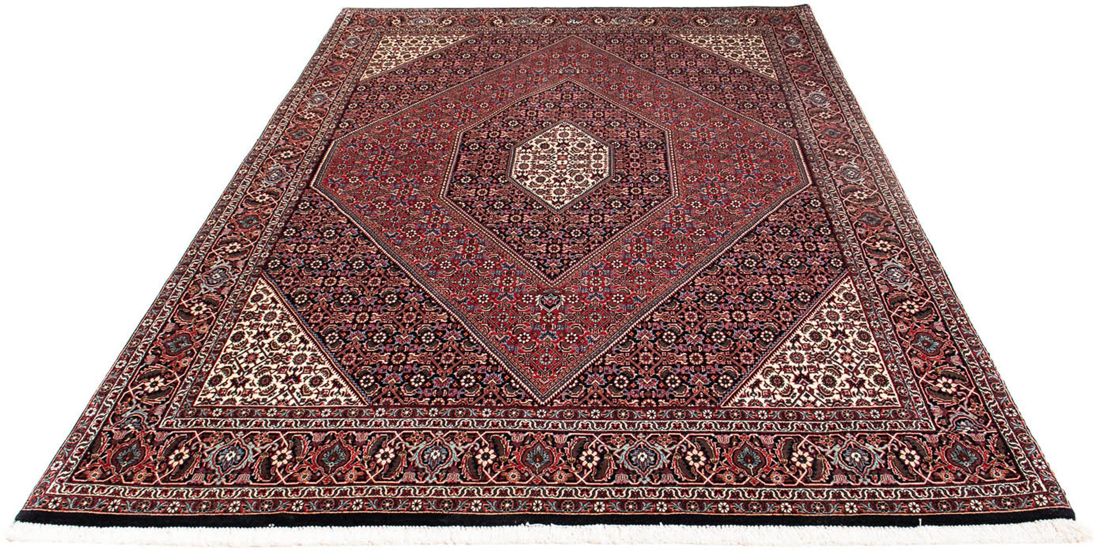 Orientteppich Perser - Bidjar - 246 x 167 cm - dunkelrot, morgenland, rechteckig, Höhe: 15 mm, Wohnzimmer, Handgeknüpft, Einzelstück mit Zertifikat