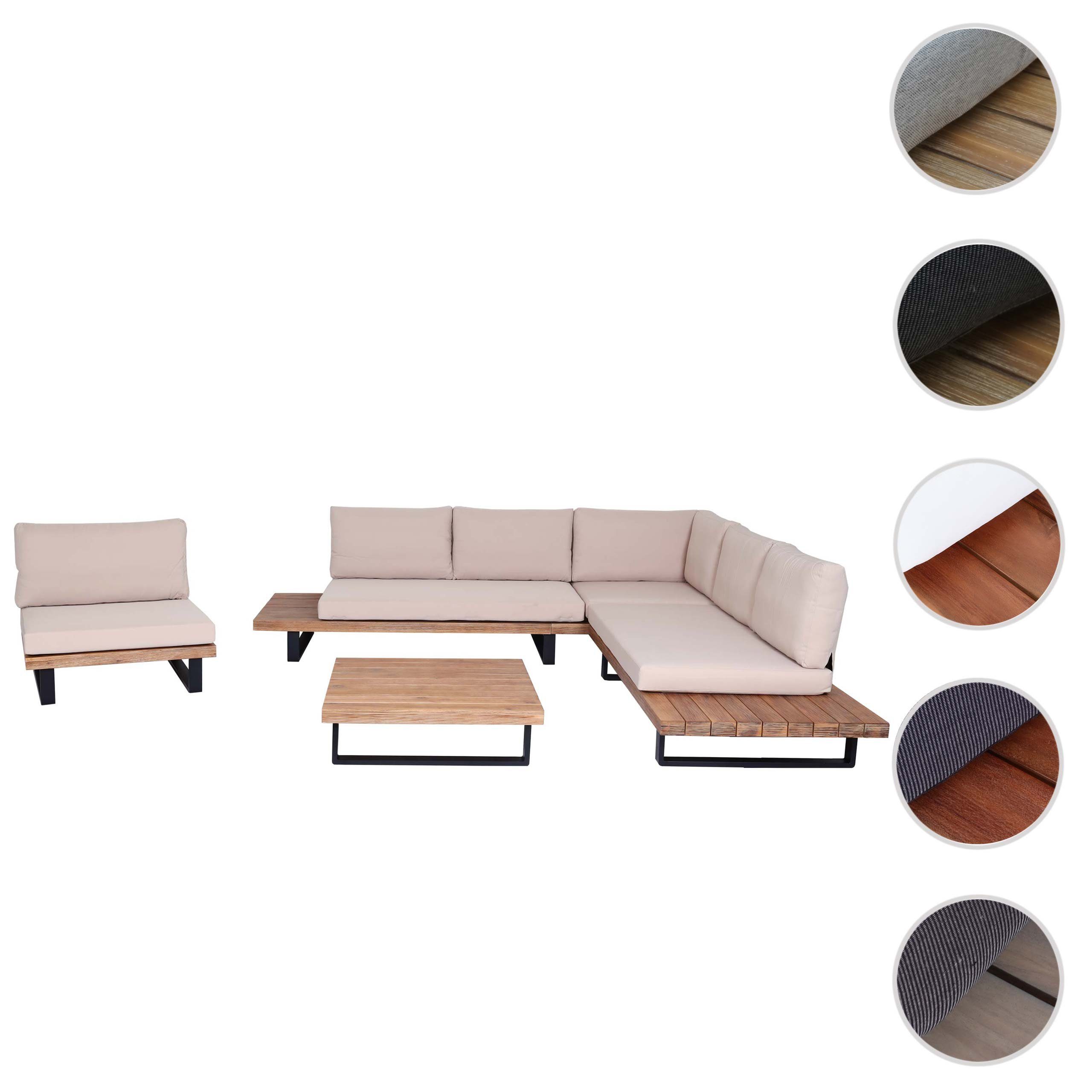 MCW Loungeset MCW-H54-Set, (4-tlg), Wasserabweisende und abnehmbare Bezüge, Hohe Stoffqualität 230g/m²