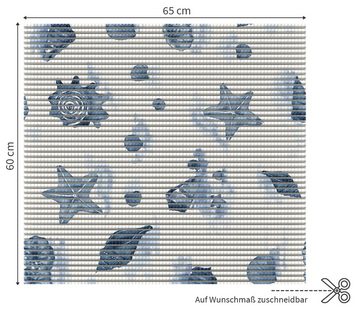 matches21 HOME & HOBBY Antirutschmatte Waschmaschinenauflage Muschel bunt 65 x 60 cm rutschfest, Waschmaschinenabdeckung als Abdeckung für Waschmaschine und Trockner