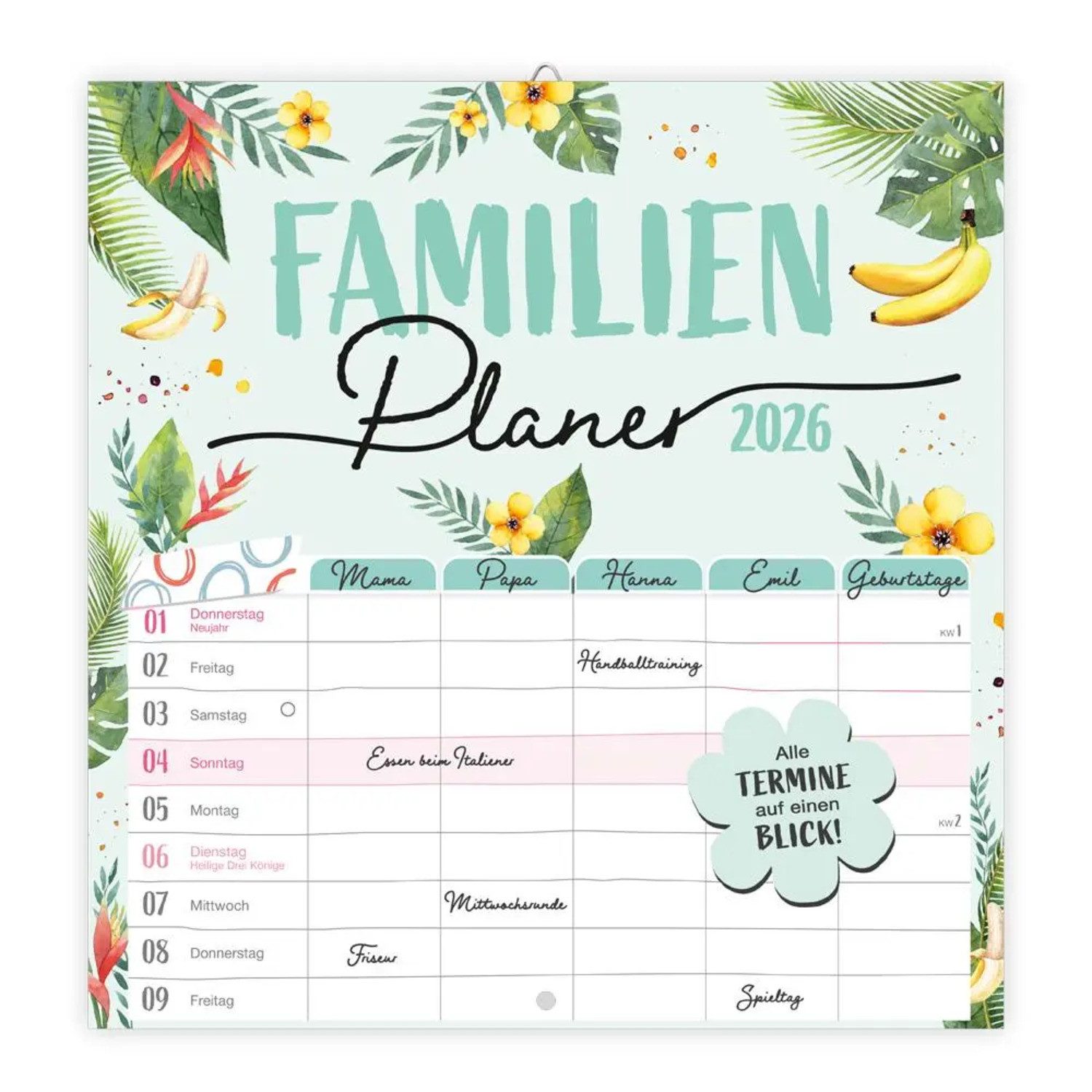 Trötsch Verlag Wandkalender Trötsch Broschürenkalender Familienplaner 2026