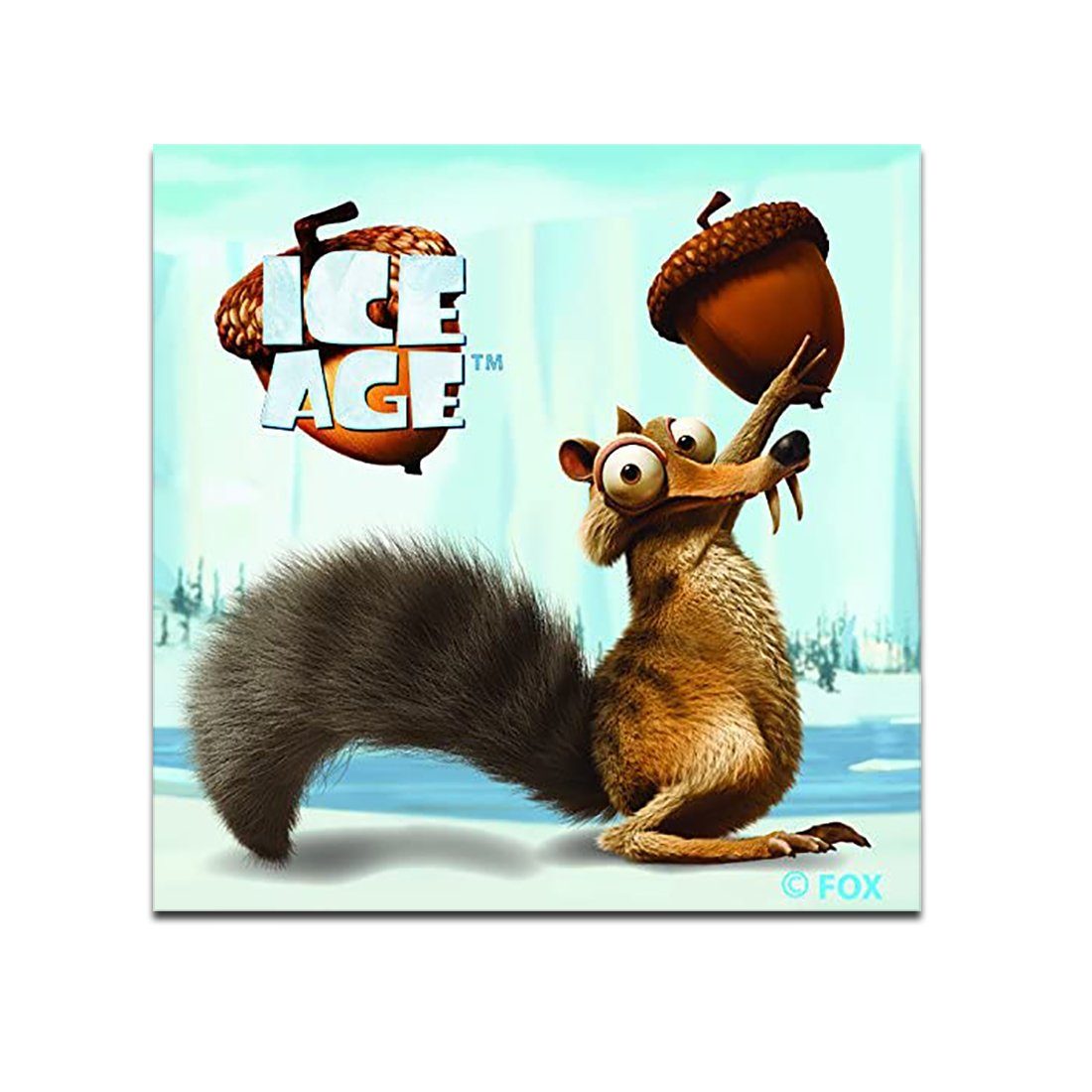 KLEIBER Пластырь Bügelbild, Aufbügler, Applikationen, Patches, Flicken, zum aufbügeln, Polyester, Ice Age Scrat holding a nut - Größe: 6 x 6 cm