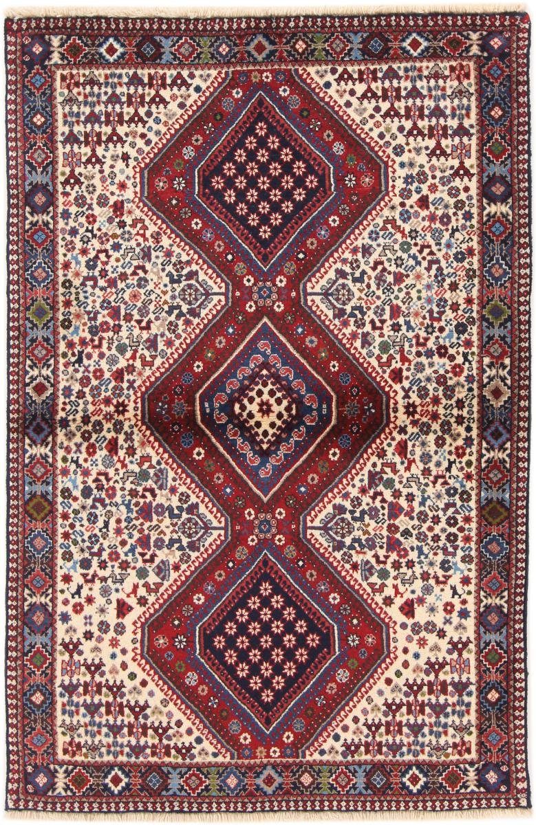 Orientteppich Yalameh 101x156 Handgeknüpfter Orientteppich / Perserteppich, Nain Trading, rechteckig, Höhe: 12 mm