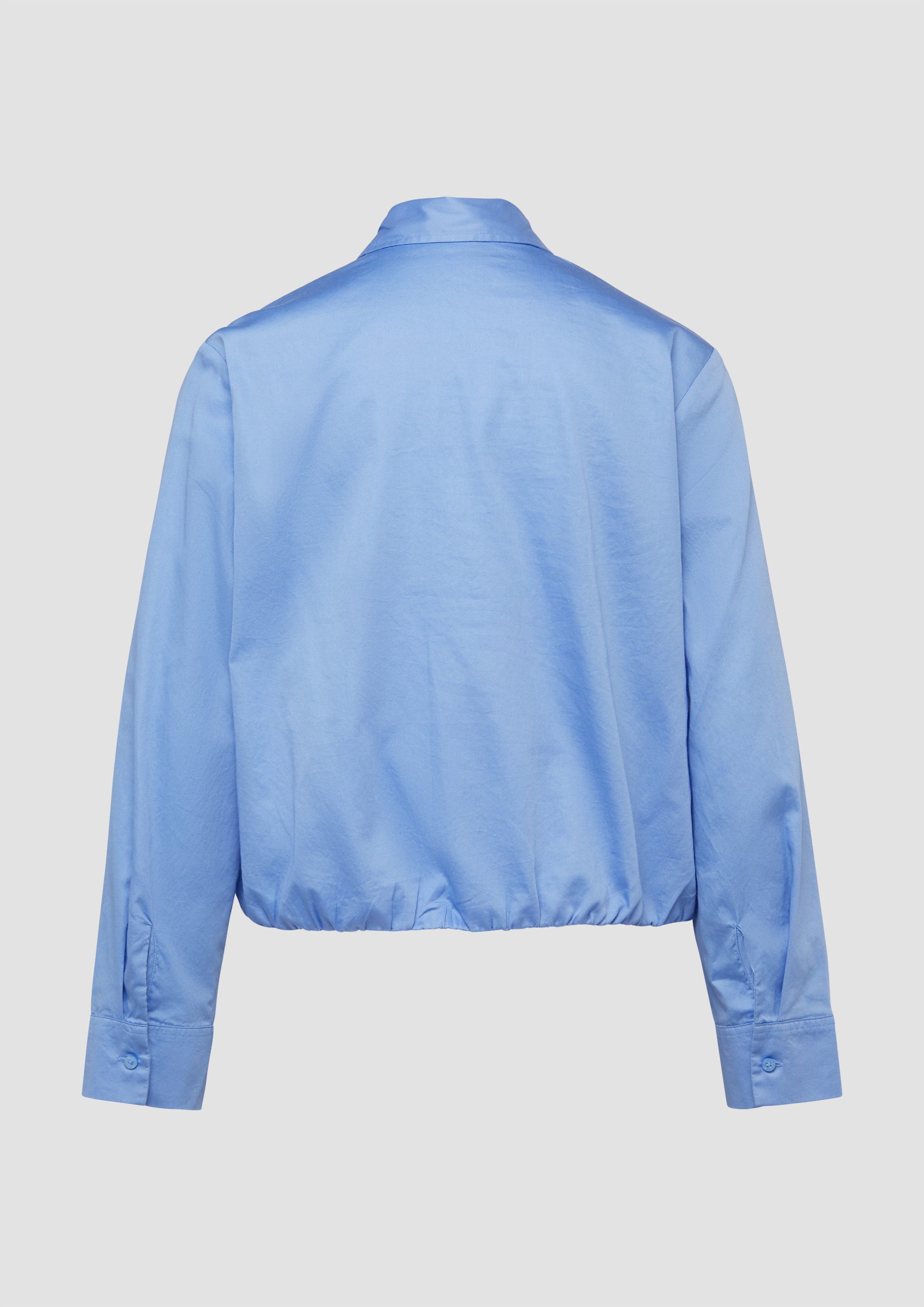 s.Oliver Langarmbluse Bluse Baumwollsatin-Bluse mit Raffung günstig online kaufen