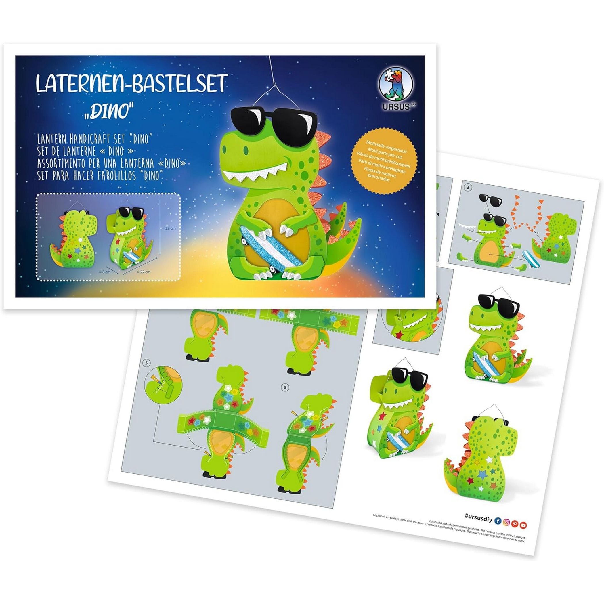 Ursus - Ludwig Bähr Umzugslaterne URSUS Laternen Bastelset DINO günstig online kaufen