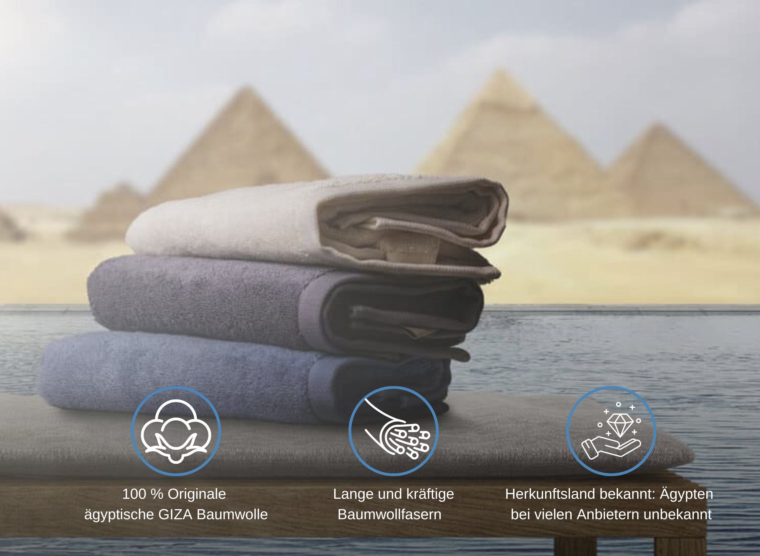 Bomlins Handtuch Set Handtücher (Royal GIZA Sie die 5-tlg), Familienunternehmen Baumwolle Qualität. aus Spüren 100% Silber -> g/m², 650 Set, deutsches original Kleines ägyptische