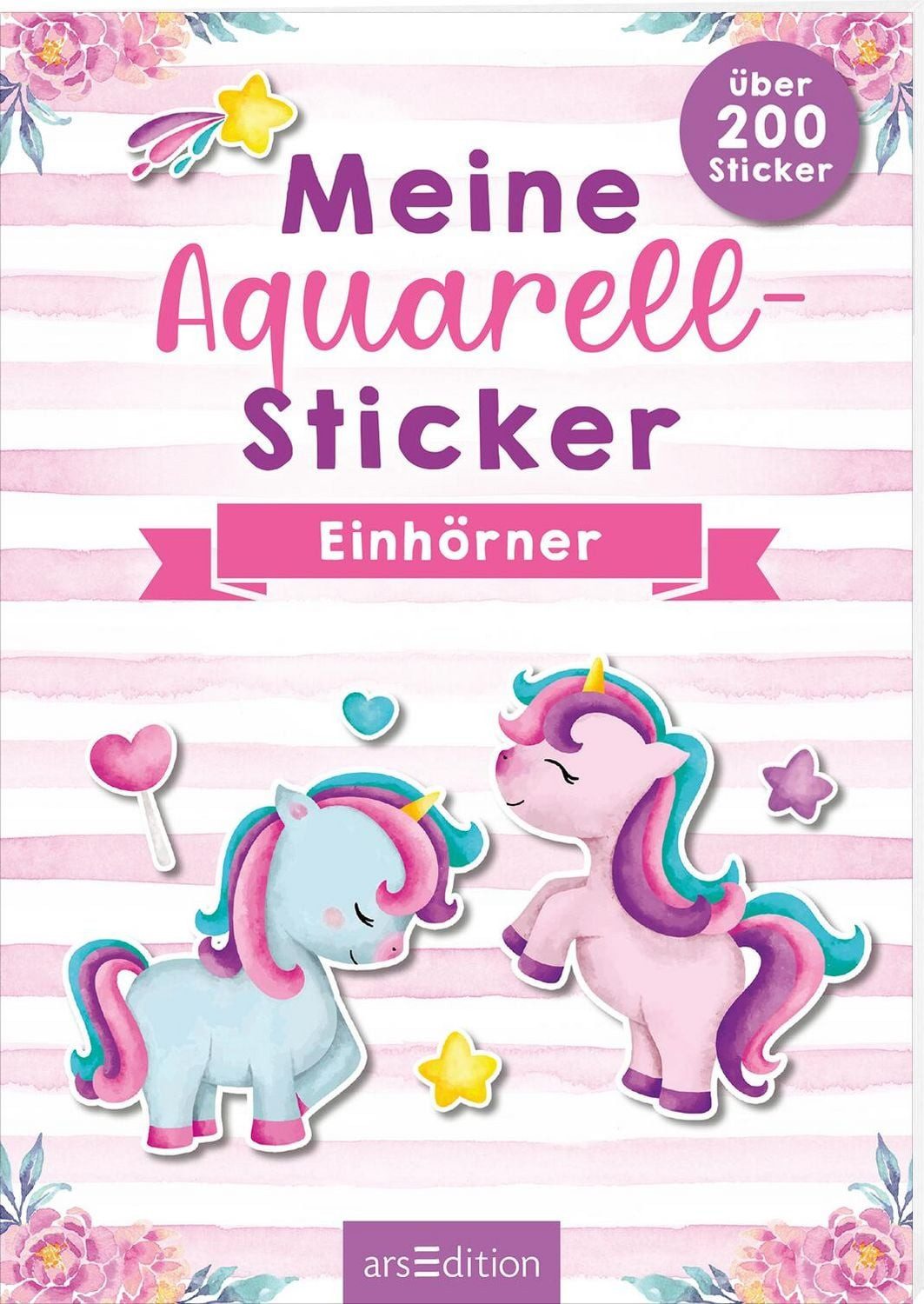 Meine Aquarell-Sticker – Einhörner / diverse, Über 200 Sticker