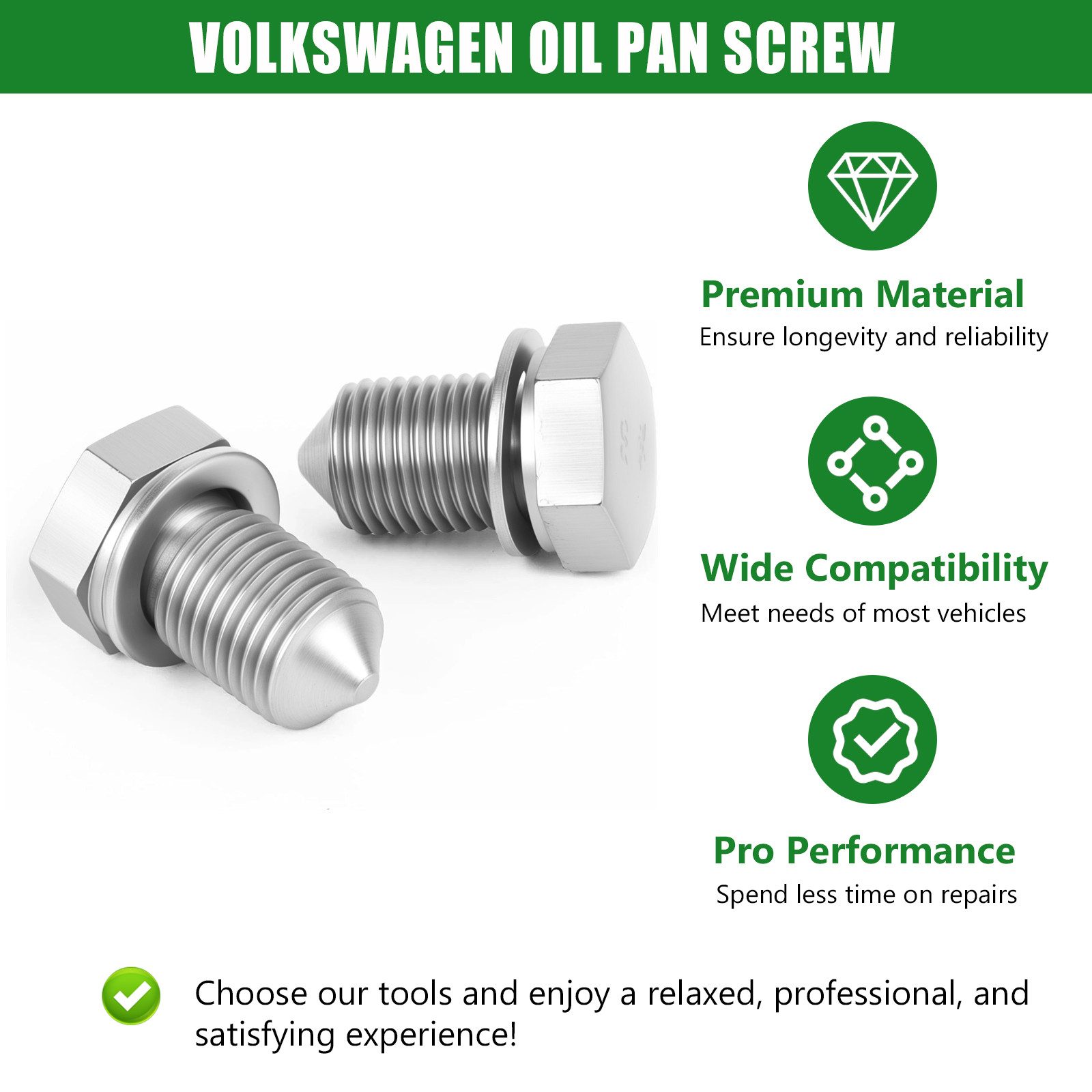 BlingBin Schrauben-Set 25 Stück Volkswagen Ölwannenschrauben inkl. Dichtring, N90813202, (1er Set, 25 St., 25tlg), Ölschraube Ersatzteile, Gewinde M14x1,5 Länge für VW AUDI SEAT SKODA